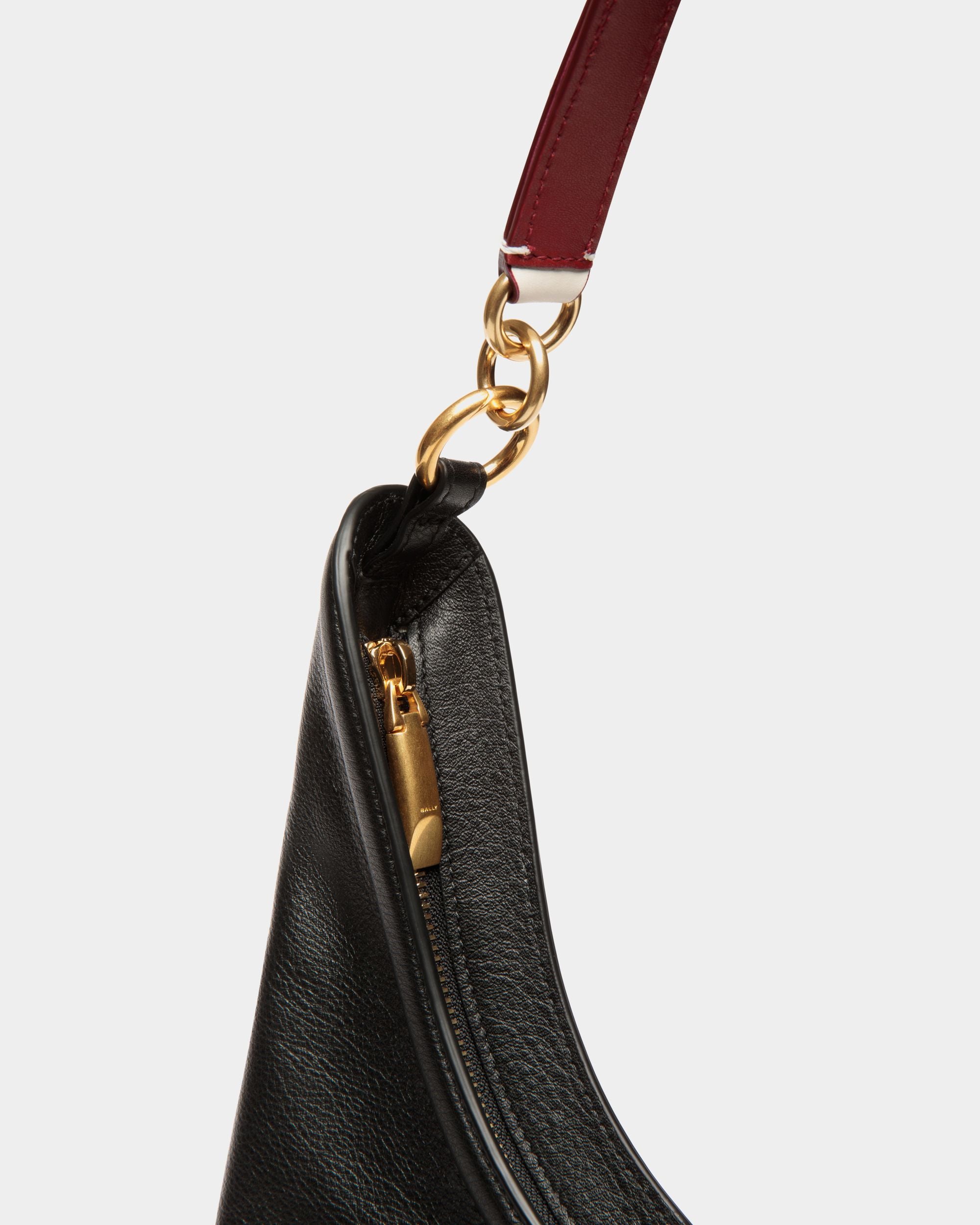 Code Hobo Bag In Black Leather - Women's - Bally - 06