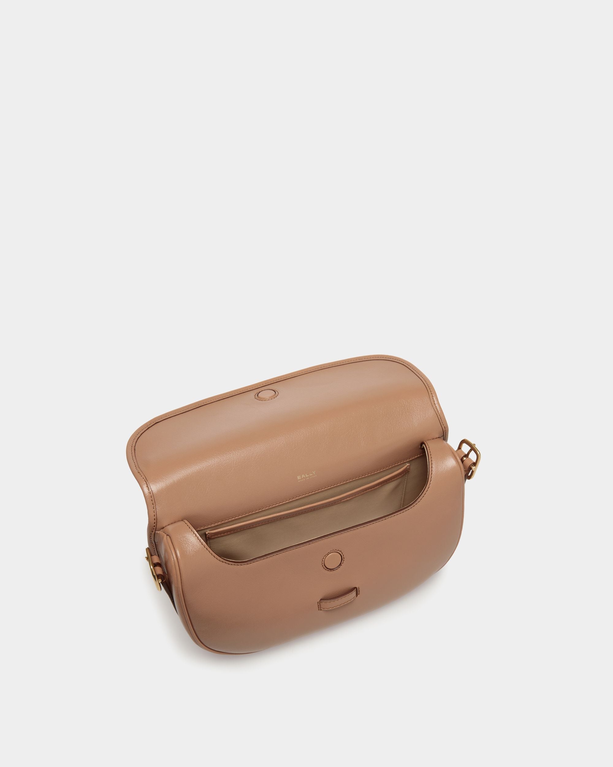 Beckett Crossbody Bag in Praline Beige Leather - Women's - Bally - 05