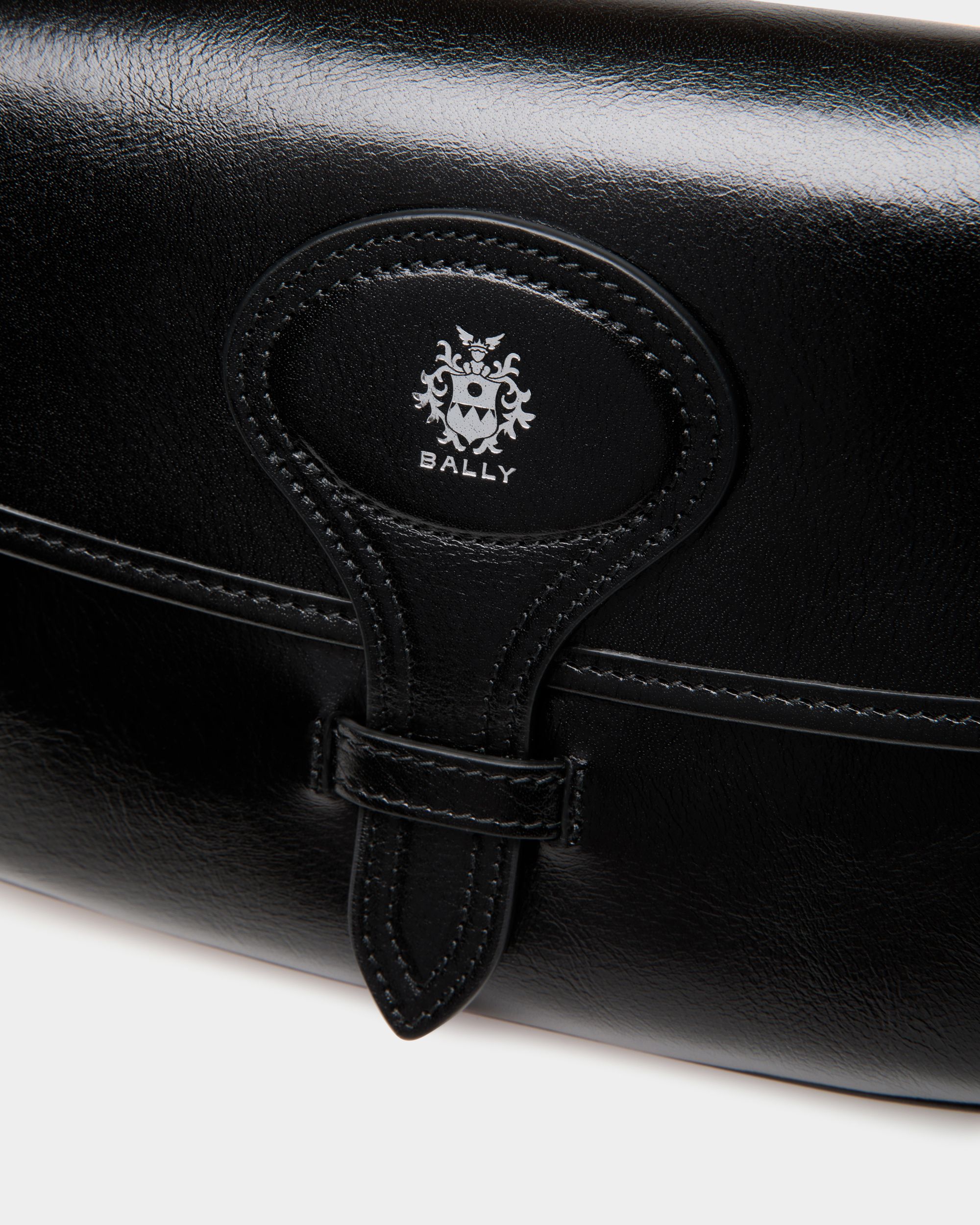 Beckett Crossbody Bag in Black Leather - Women's - Bally - 06