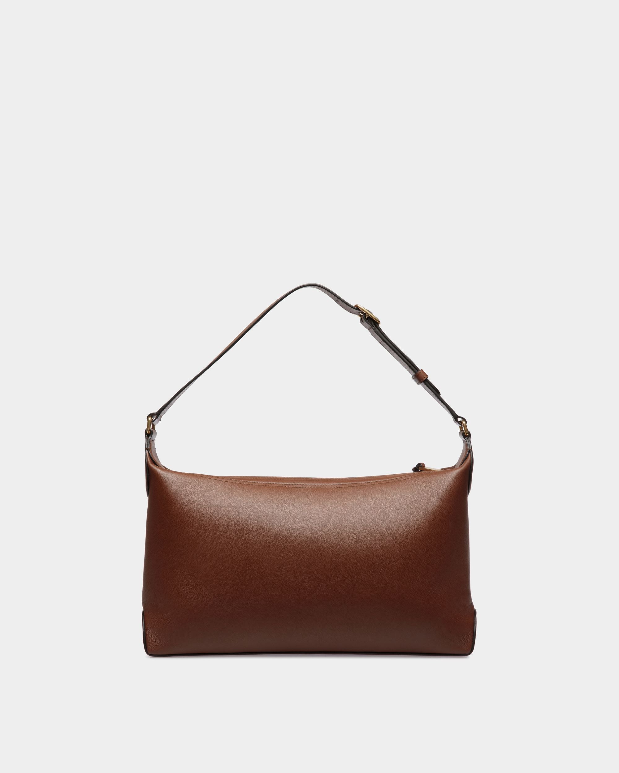 Queen Hobo Bag in Brown Leather - Women's - Bally - 03