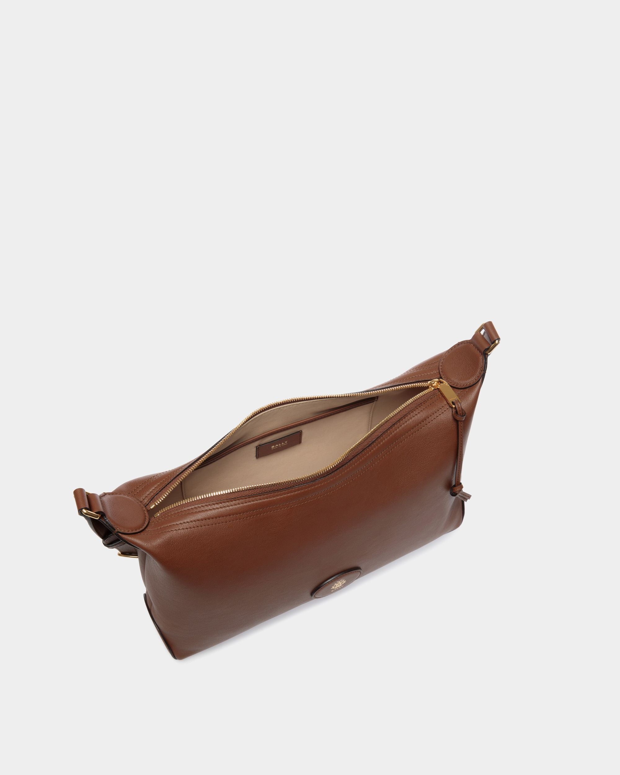 Queen Hobo Bag in Brown Leather - Women's - Bally - 05