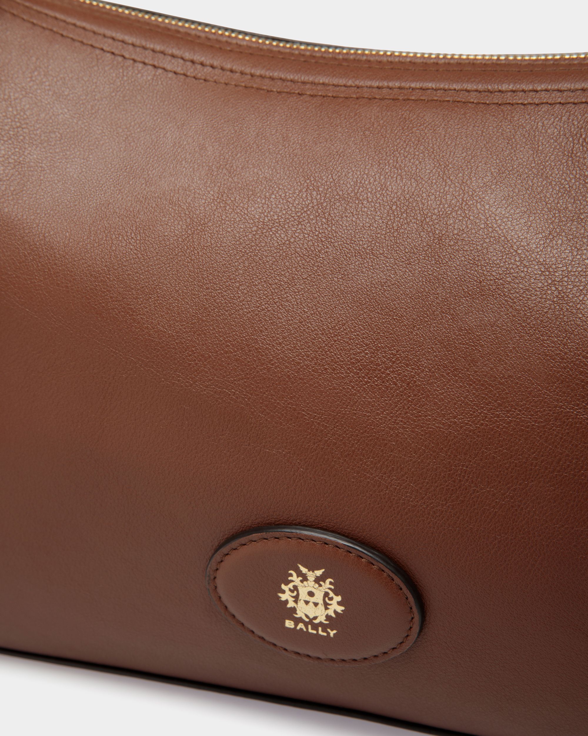 Queen Hobo Bag in Brown Leather - Women's - Bally - 06