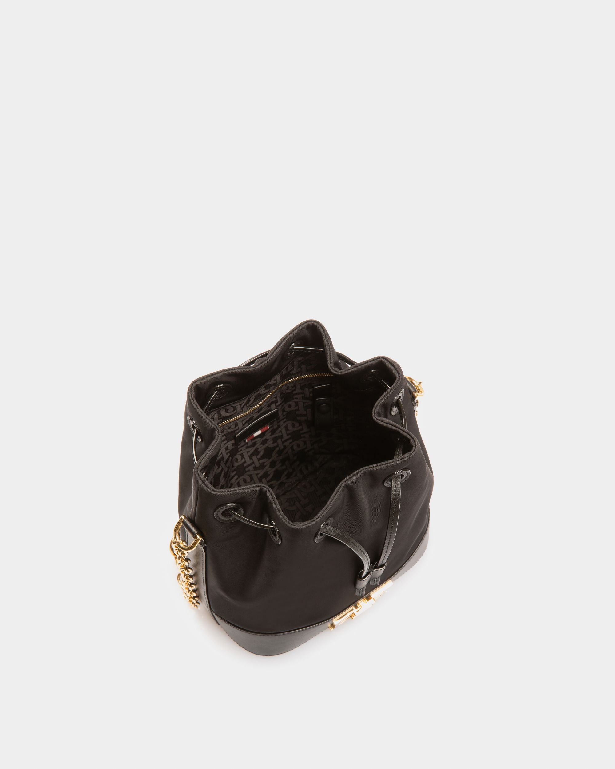 Eoh Nylon Bucket Bag In Black - Women's - Bally - 04