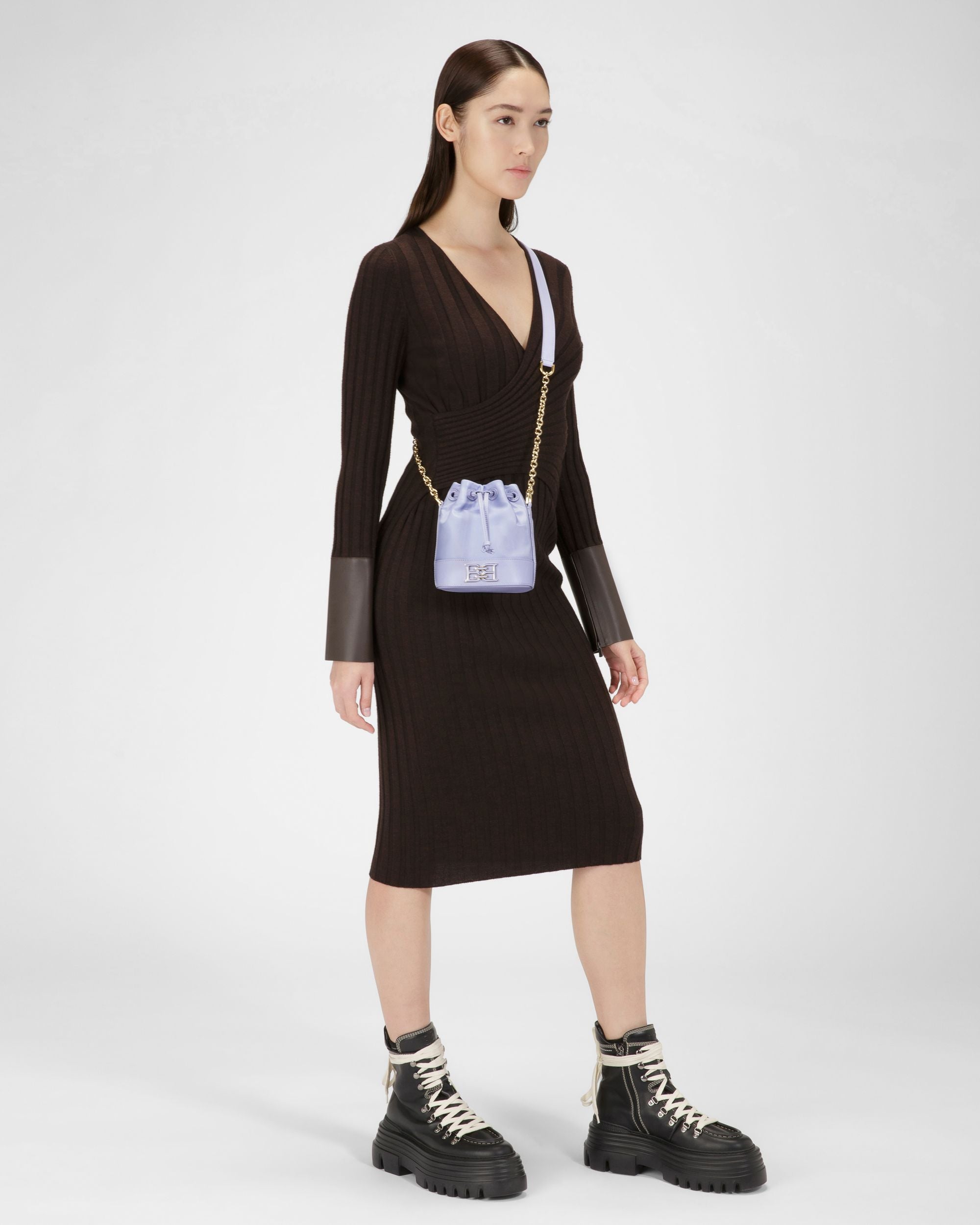 Eoh Small Nylon Bucket Bag In Lilac - Women's - Bally - 07
