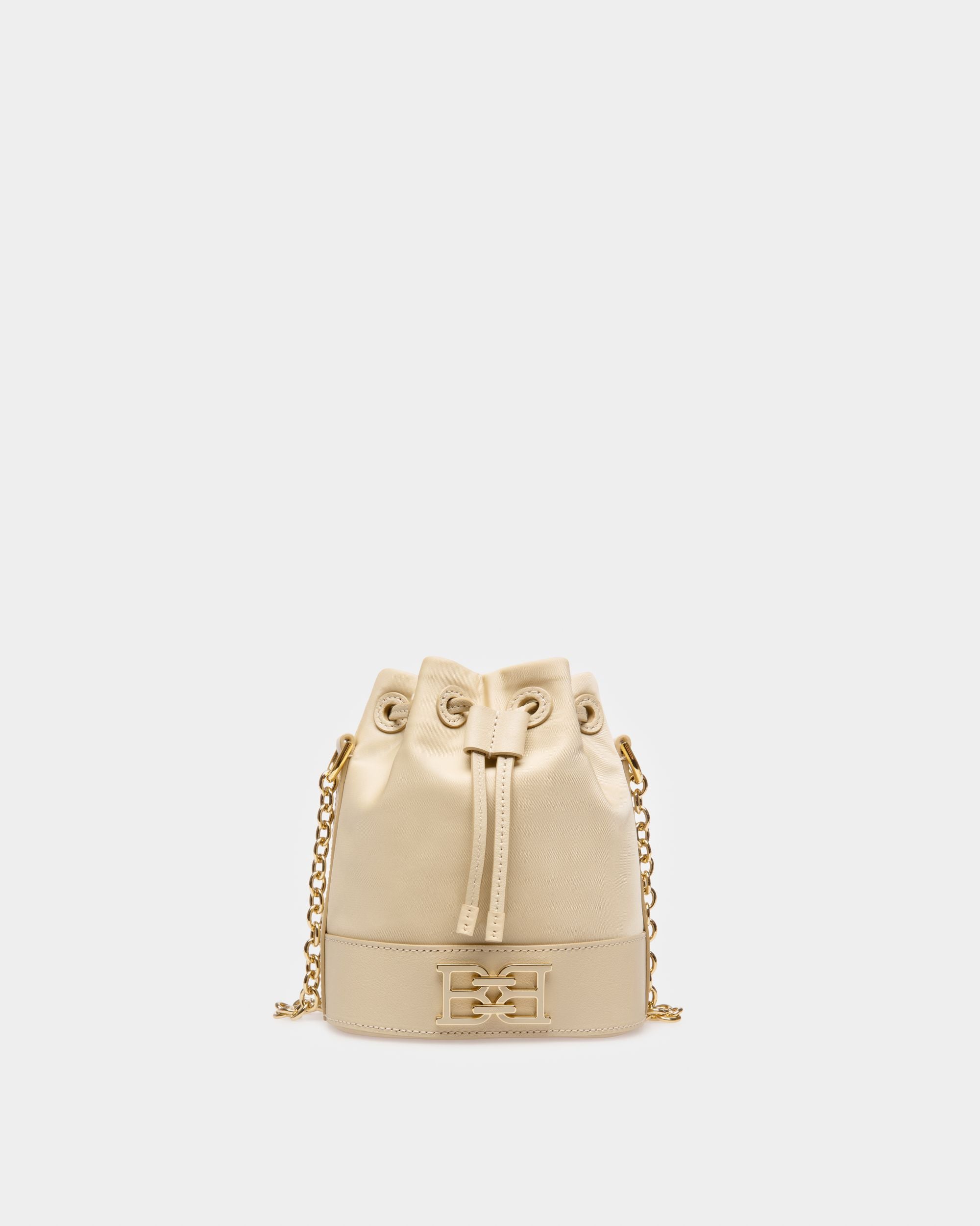 Eoh Small Nylon Bucket Bag In Light Beige - Women's - Bally - 01