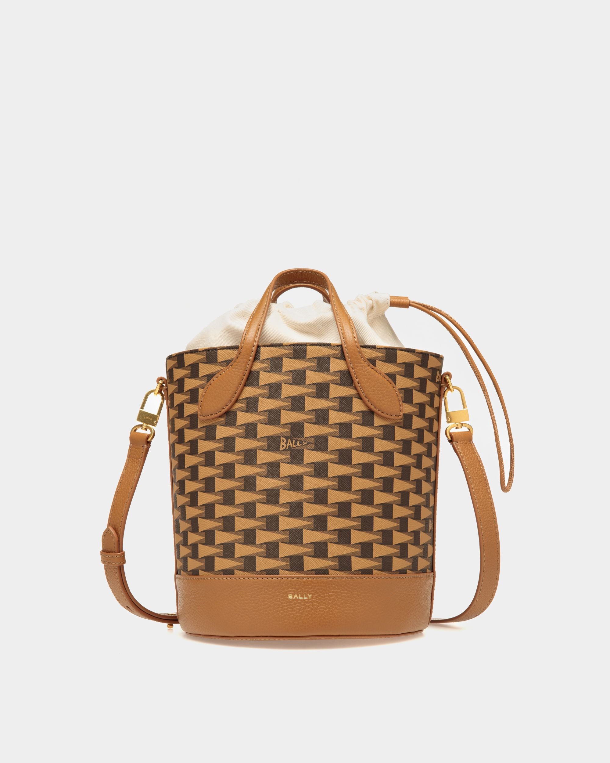 Pennant Bucket Bag In Desert TPU - Women's - Bally - 01