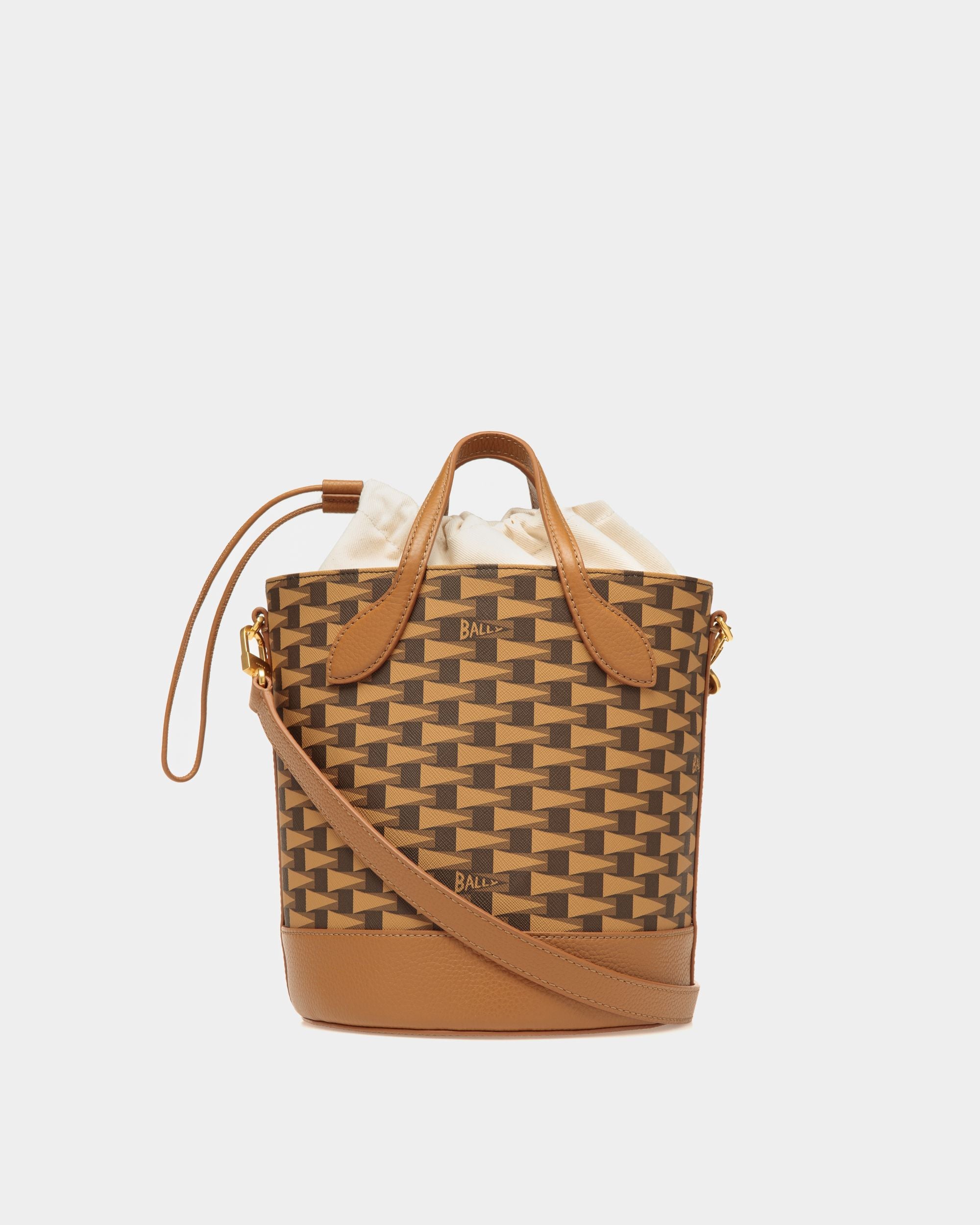 Pennant Bucket Bag In Desert TPU - Women's - Bally - 02
