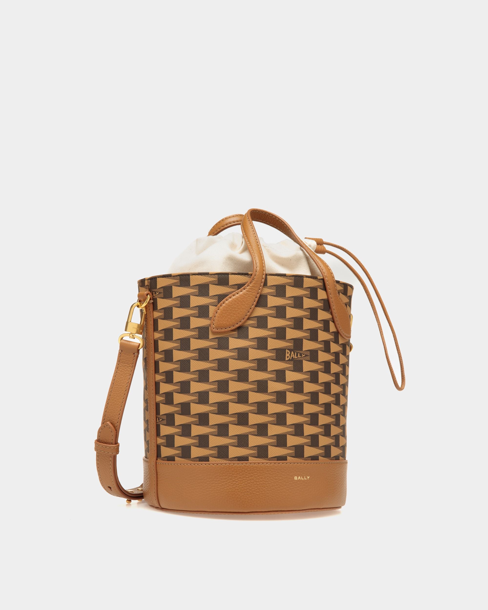 Pennant Bucket Bag In Desert TPU - Women's - Bally - 03