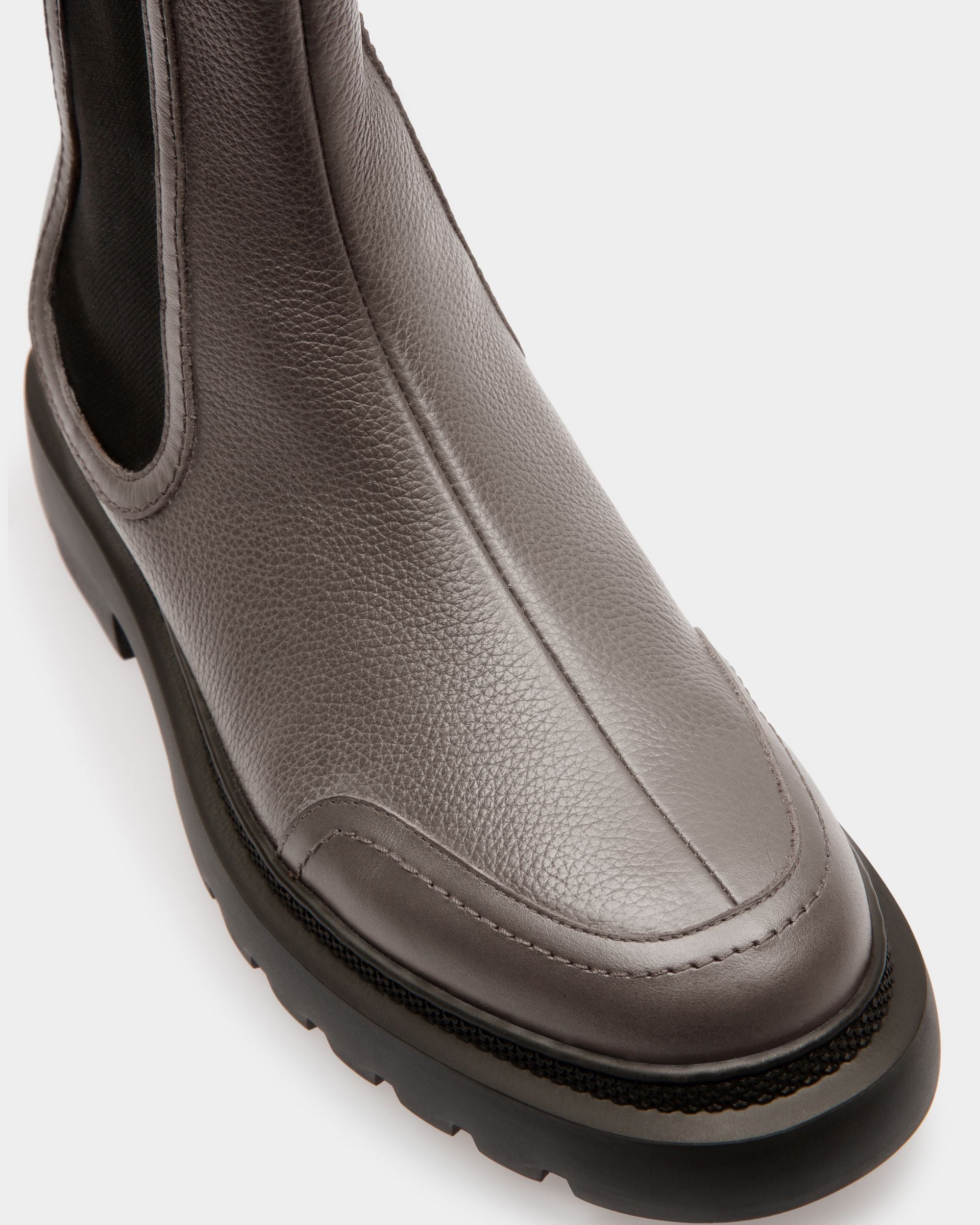 Ginny Flat Leather Boots In Grey - Women's - Bally - 06