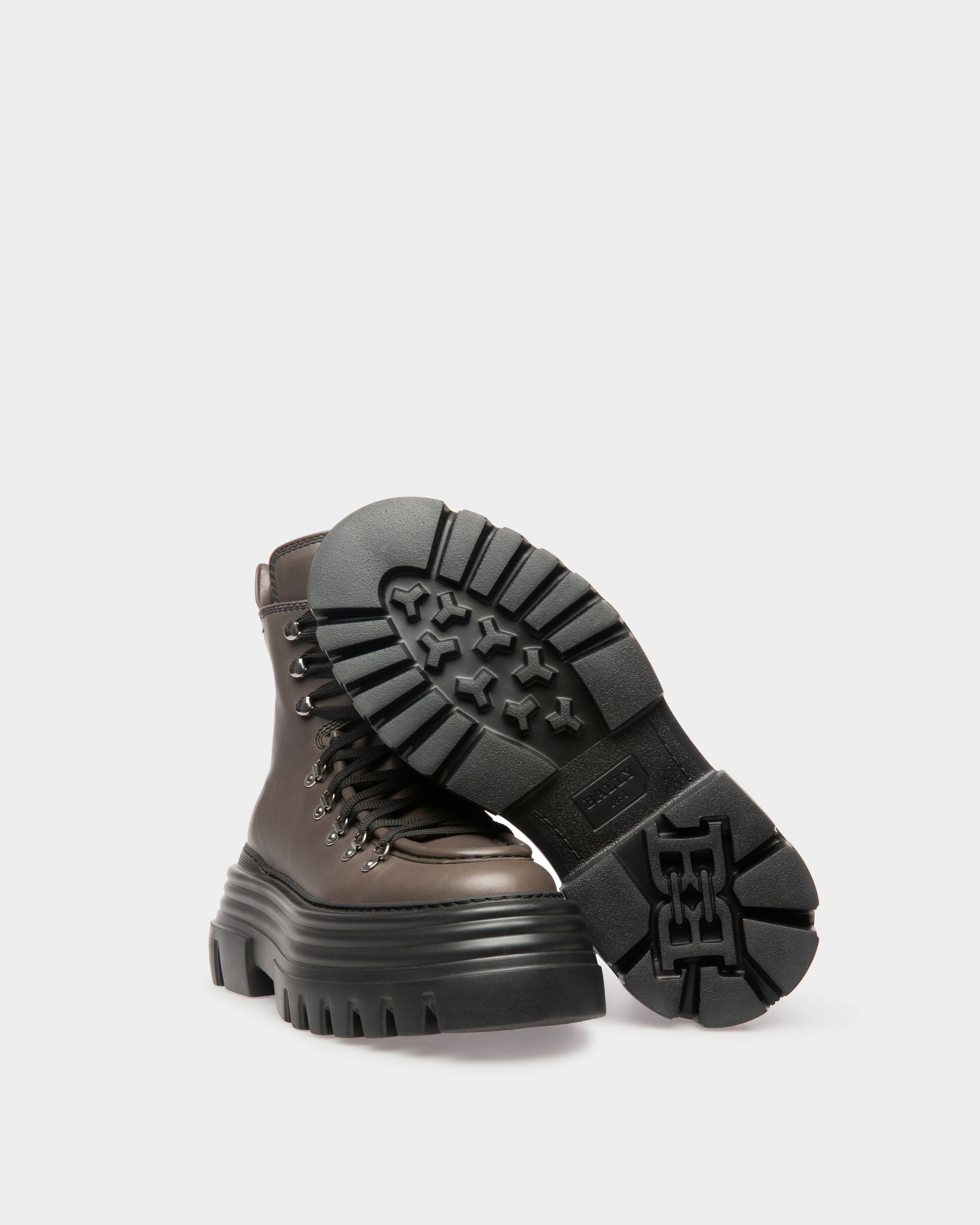 Graciella Leather Booties In Army Green - Women's - Bally - 05