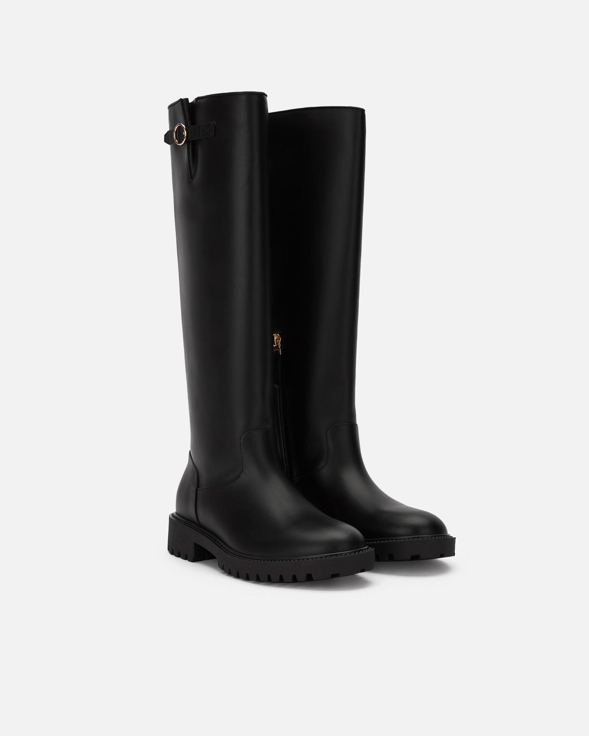 Long Boot in Black Leather - Women's - Bally - 02