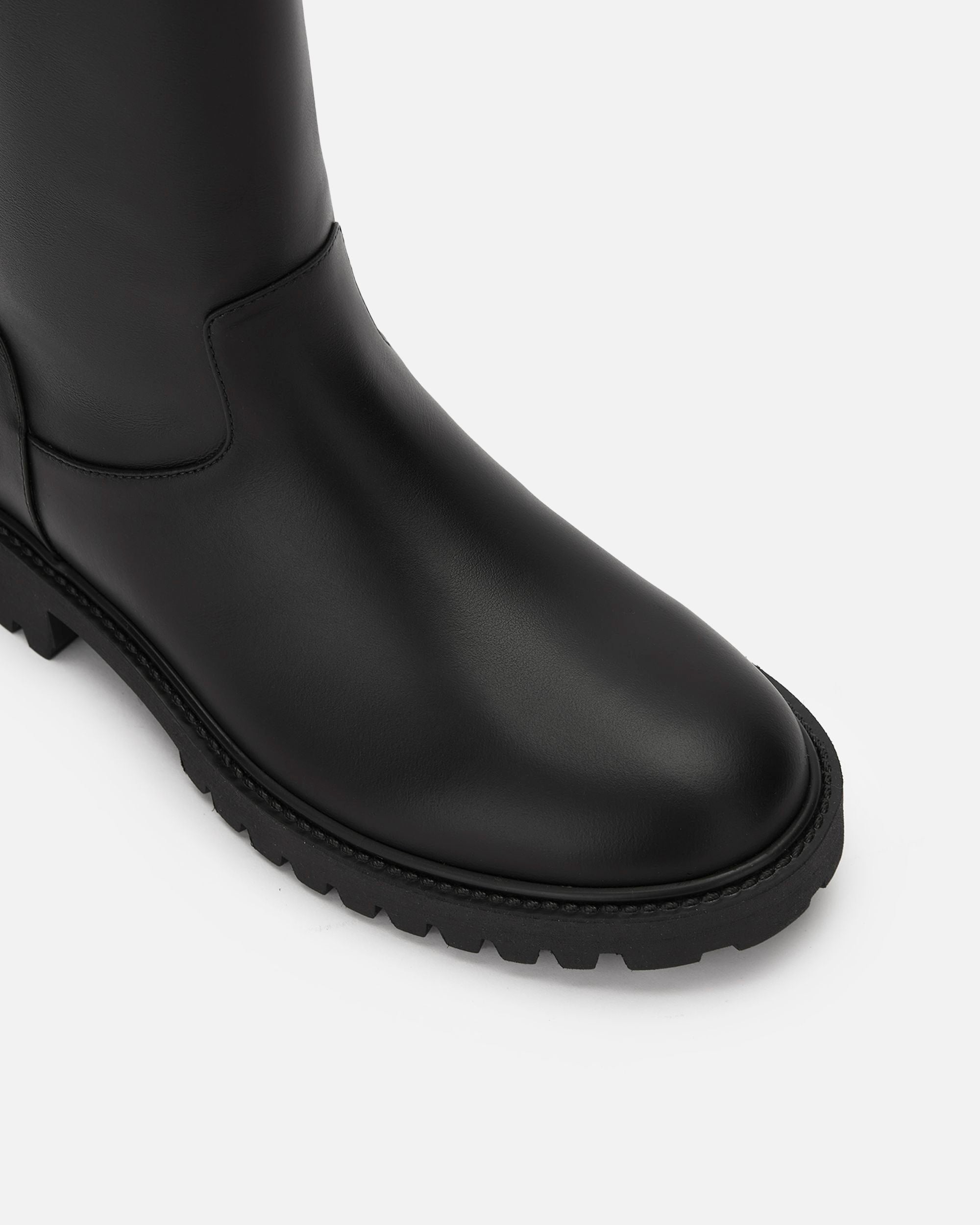 Long Boot in Black Leather - Women's - Bally - 04
