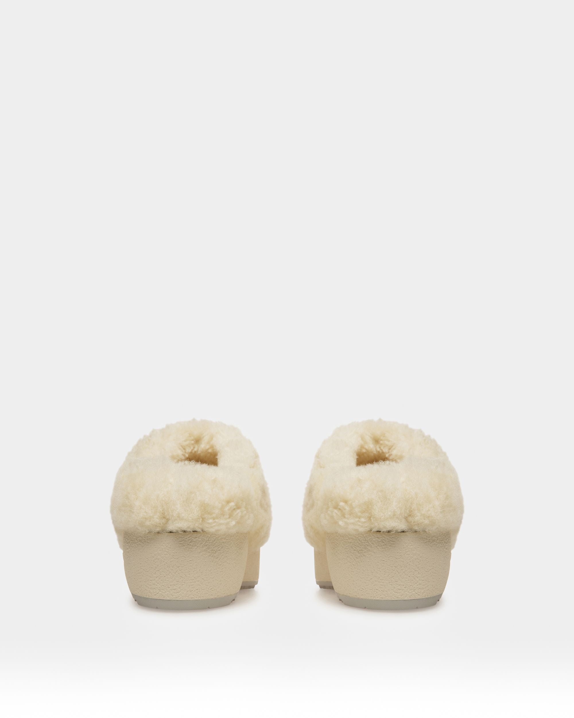 Crans Leather Slippers In Bone - Women's - Bally - 04