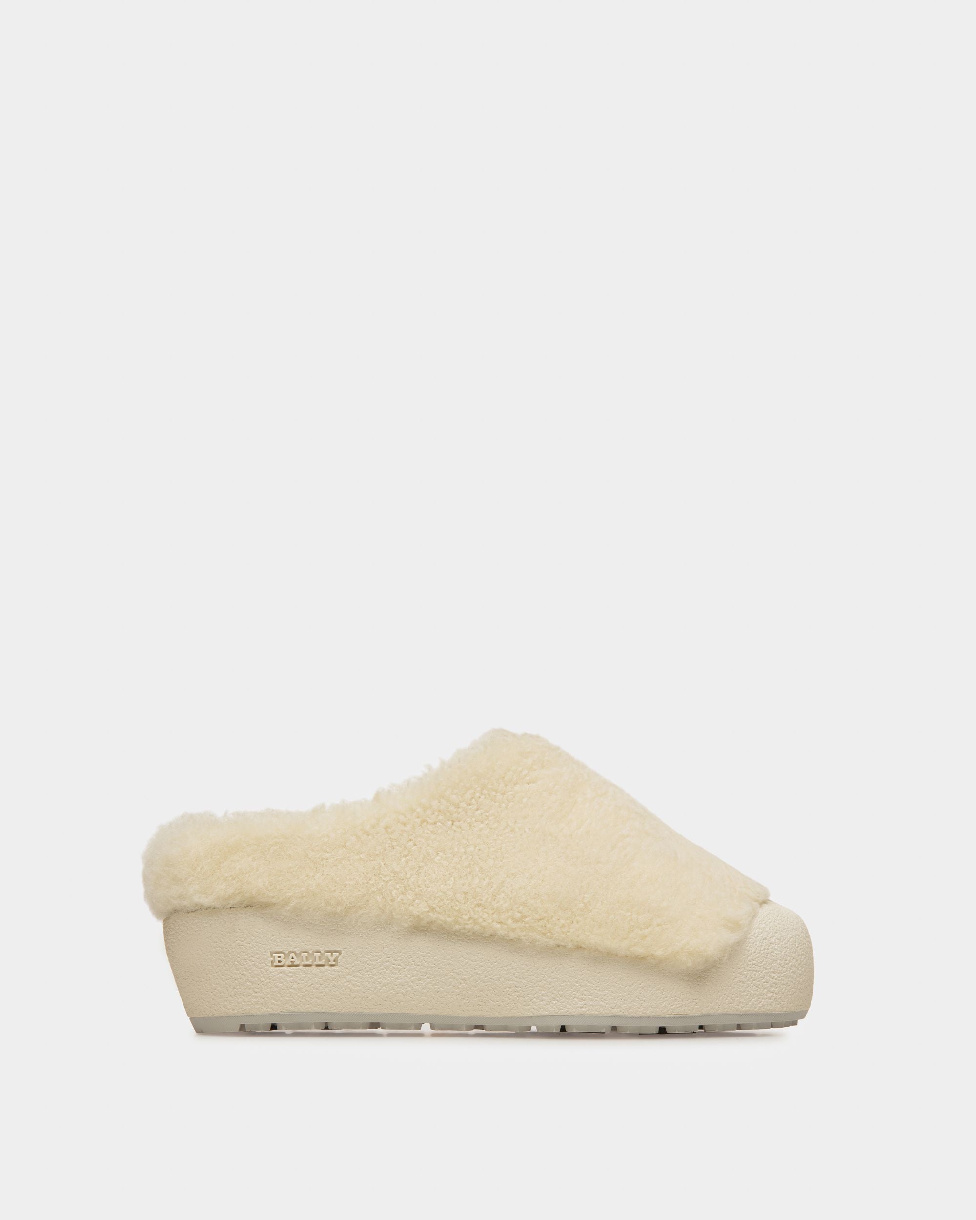 Crans Leather Slippers In Bone - Women's - Bally - 08