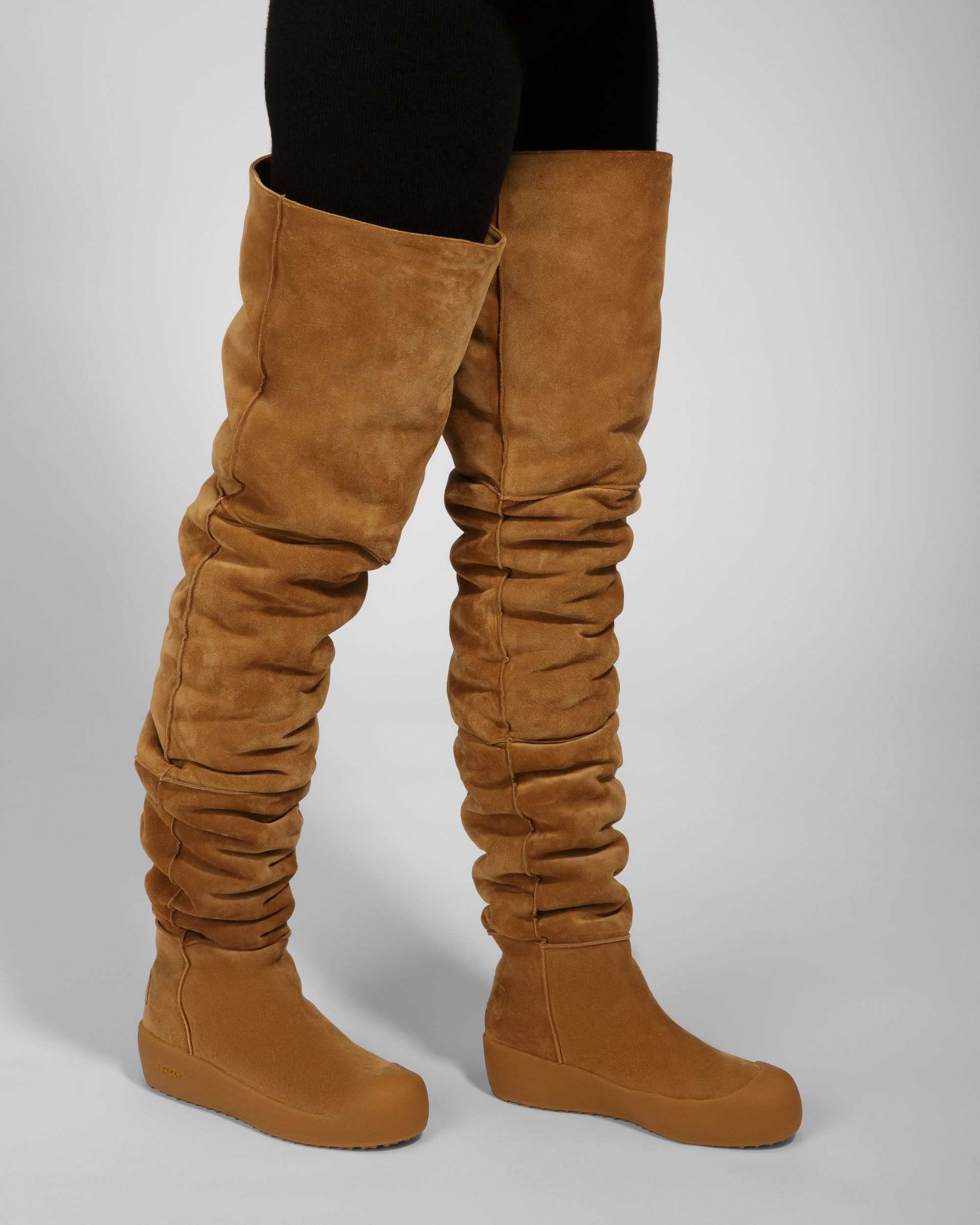 Cortina Leather Long Boots In Camel - Women's - Bally - 03