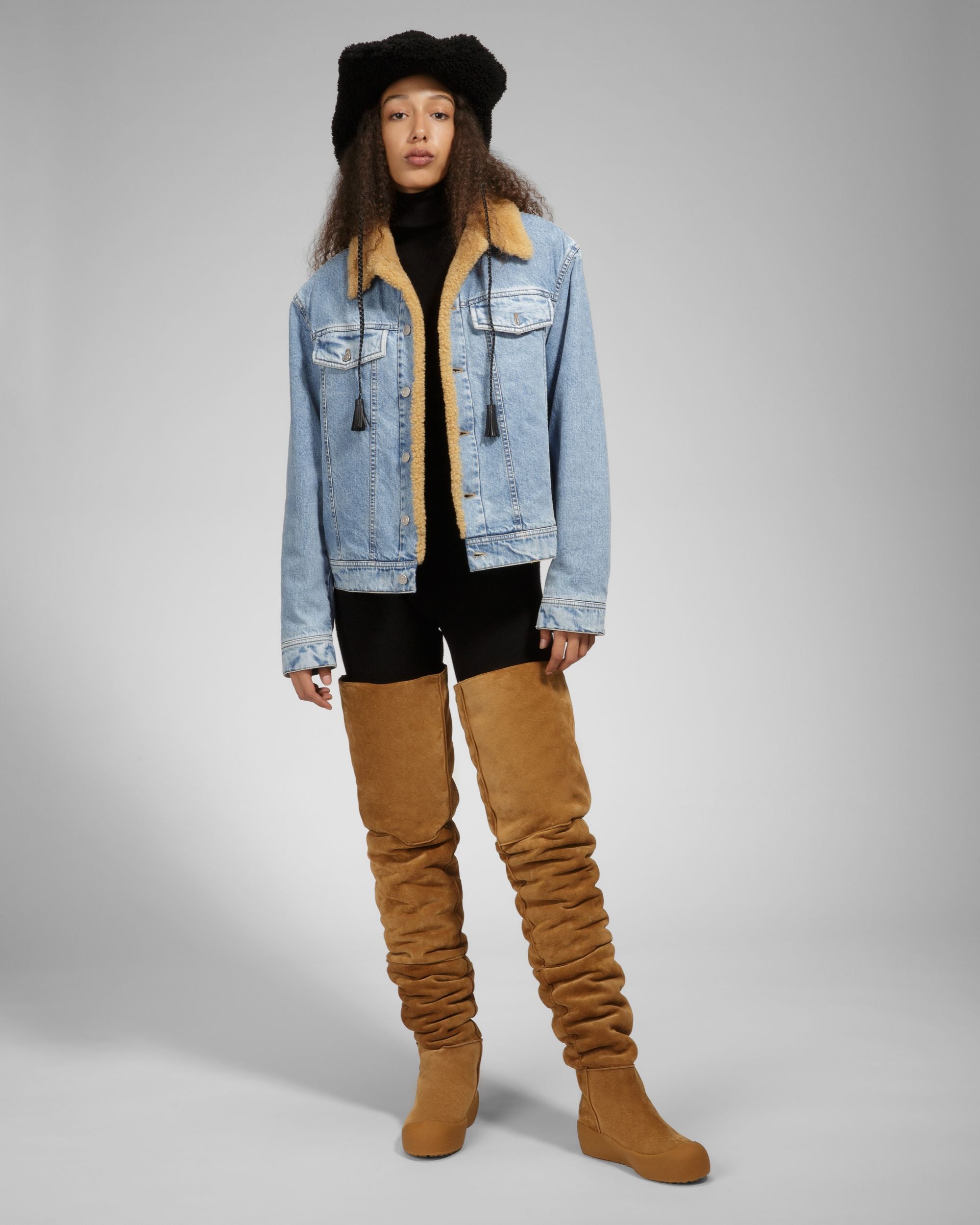Cortina Leather Long Boots In Camel - Women's - Bally - 07