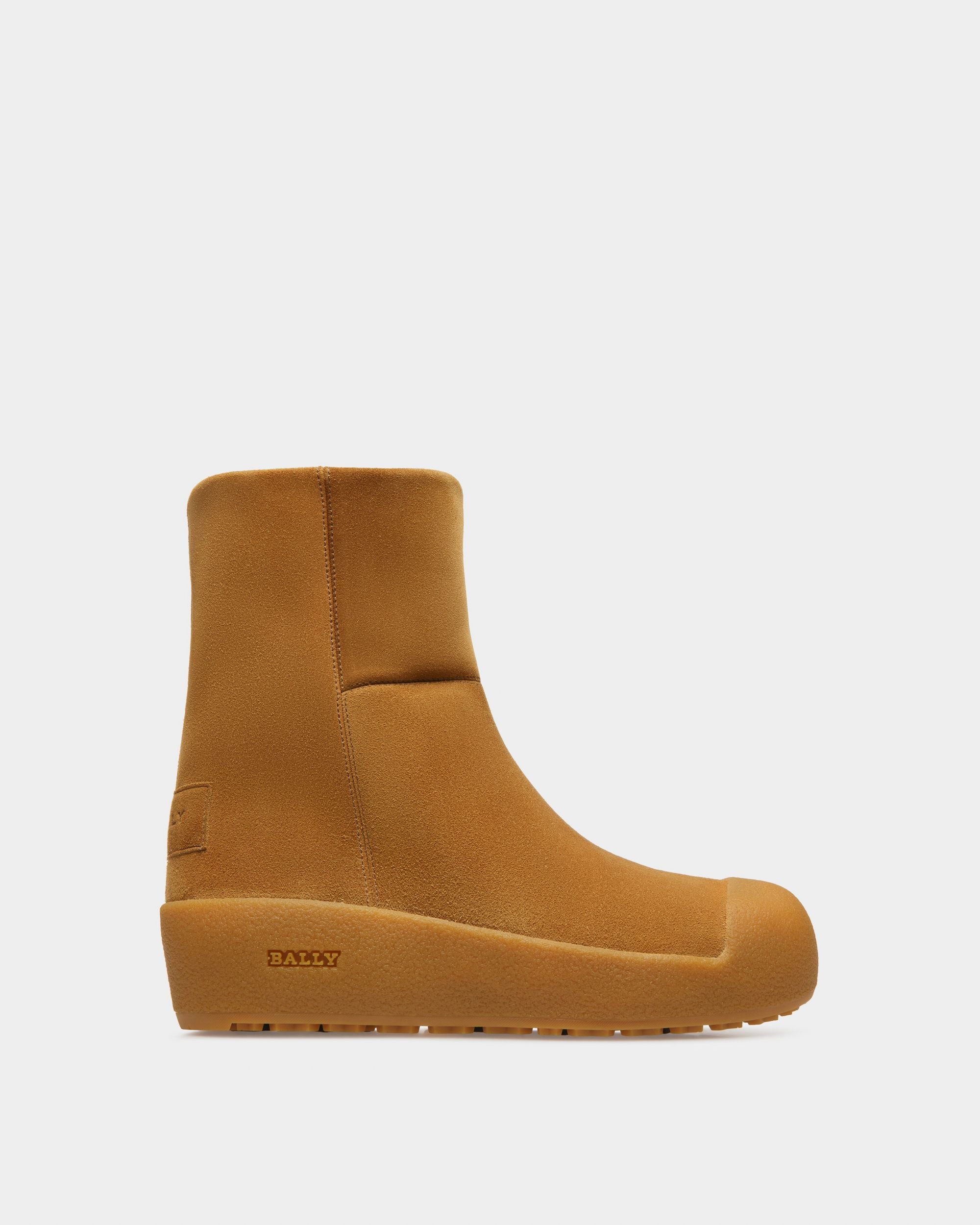 Curling Collection Bootie in Camel Suede - Women's - Bally - 01