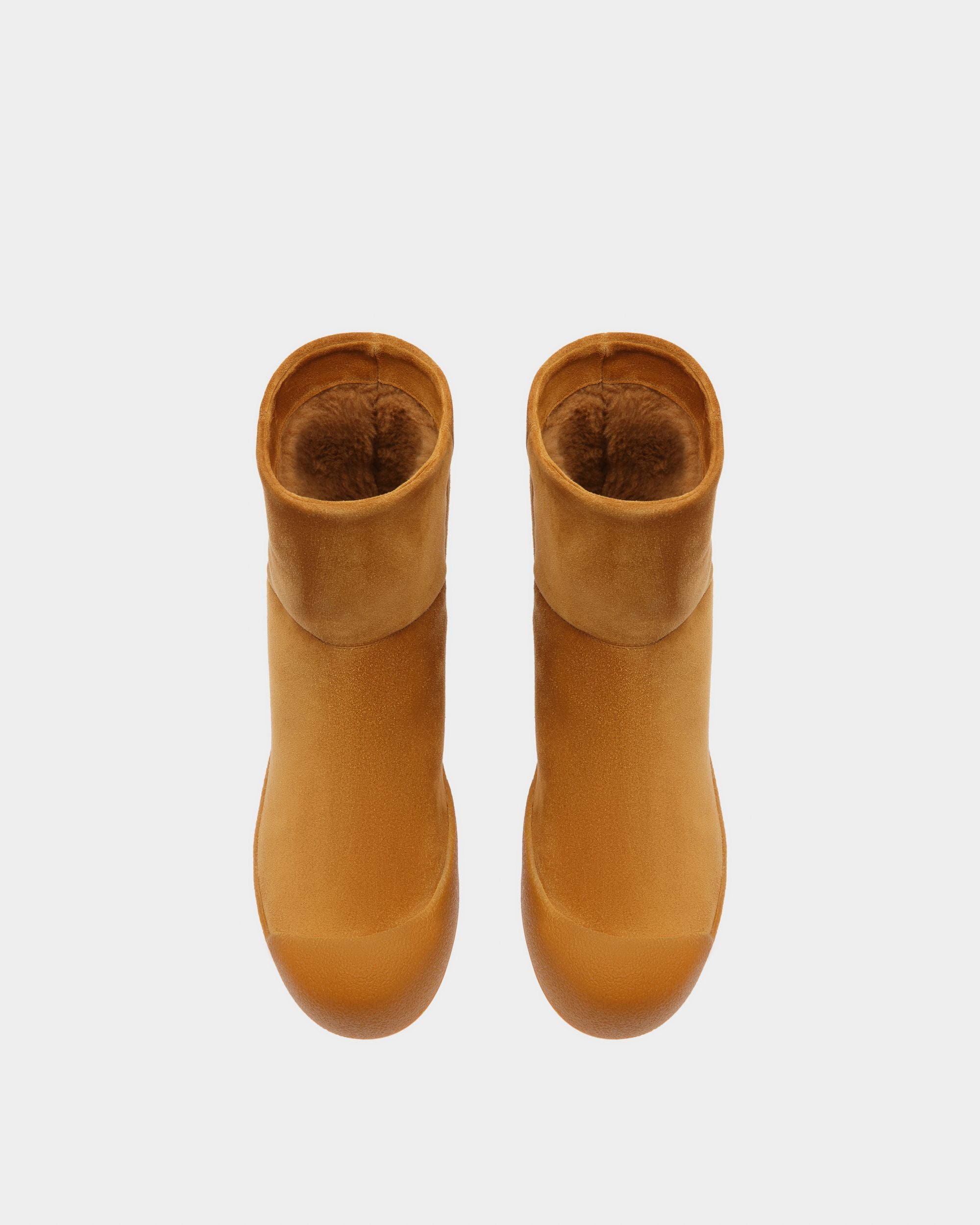 Curling Collection Bootie in Camel Suede - Women's - Bally - 02