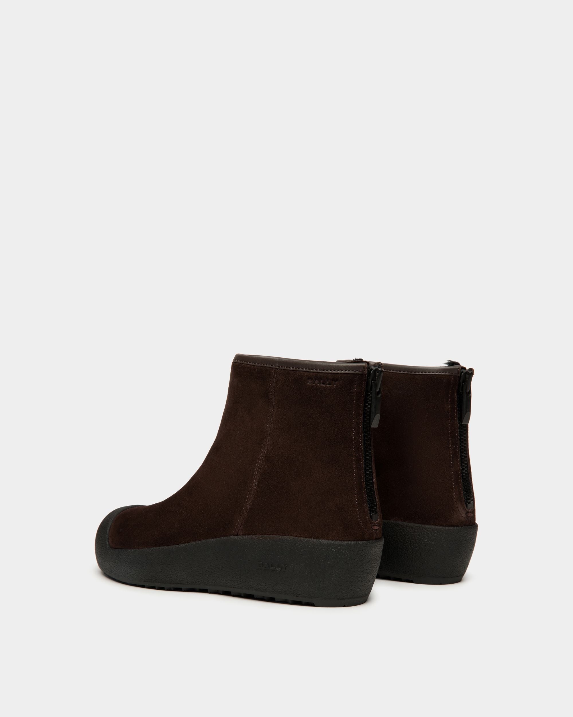 Bally Curling Bootie in Ebano Suede - Women's - Bally - 03