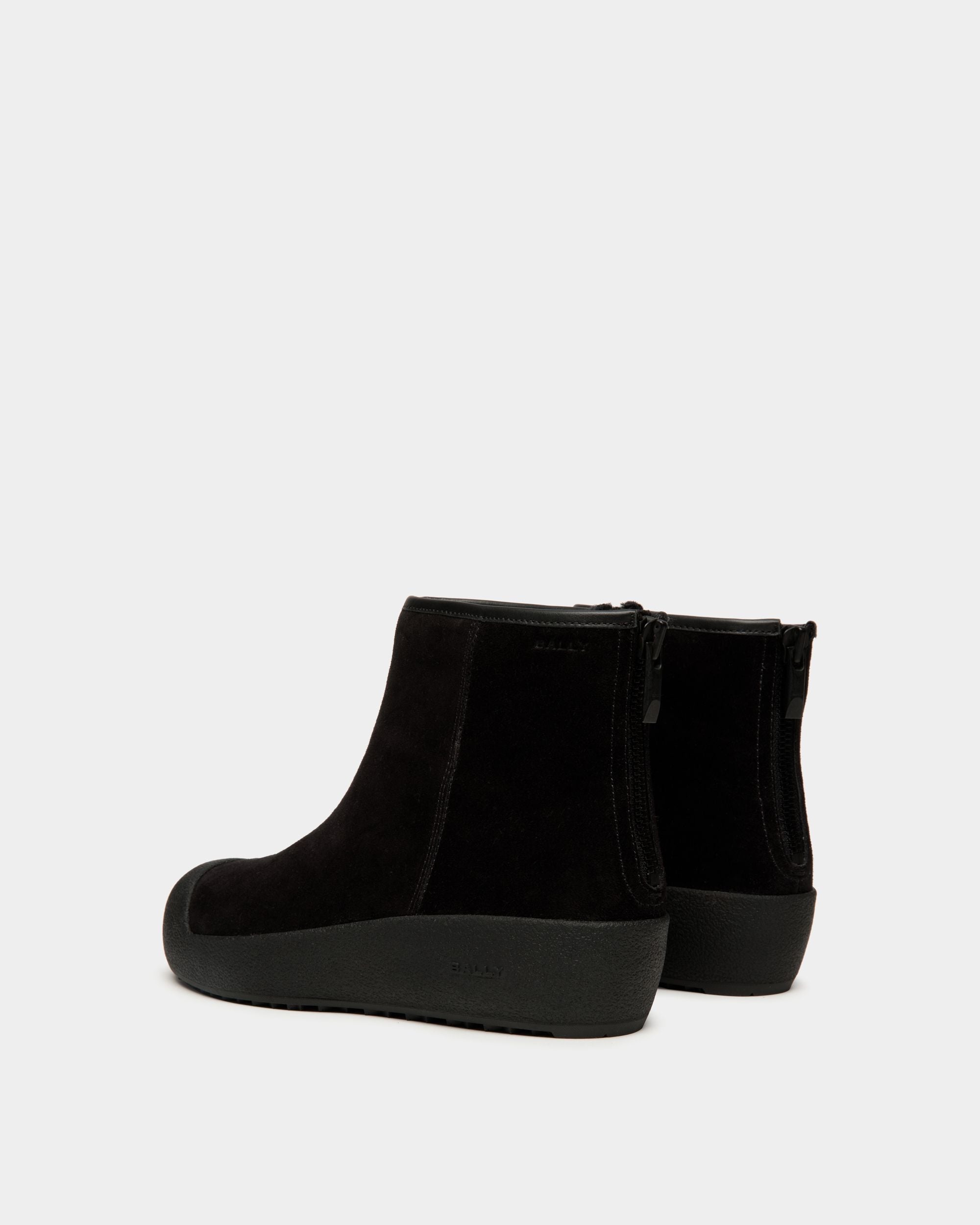 Bally Curling Bootie in Black Suede - Women's - Bally - 03