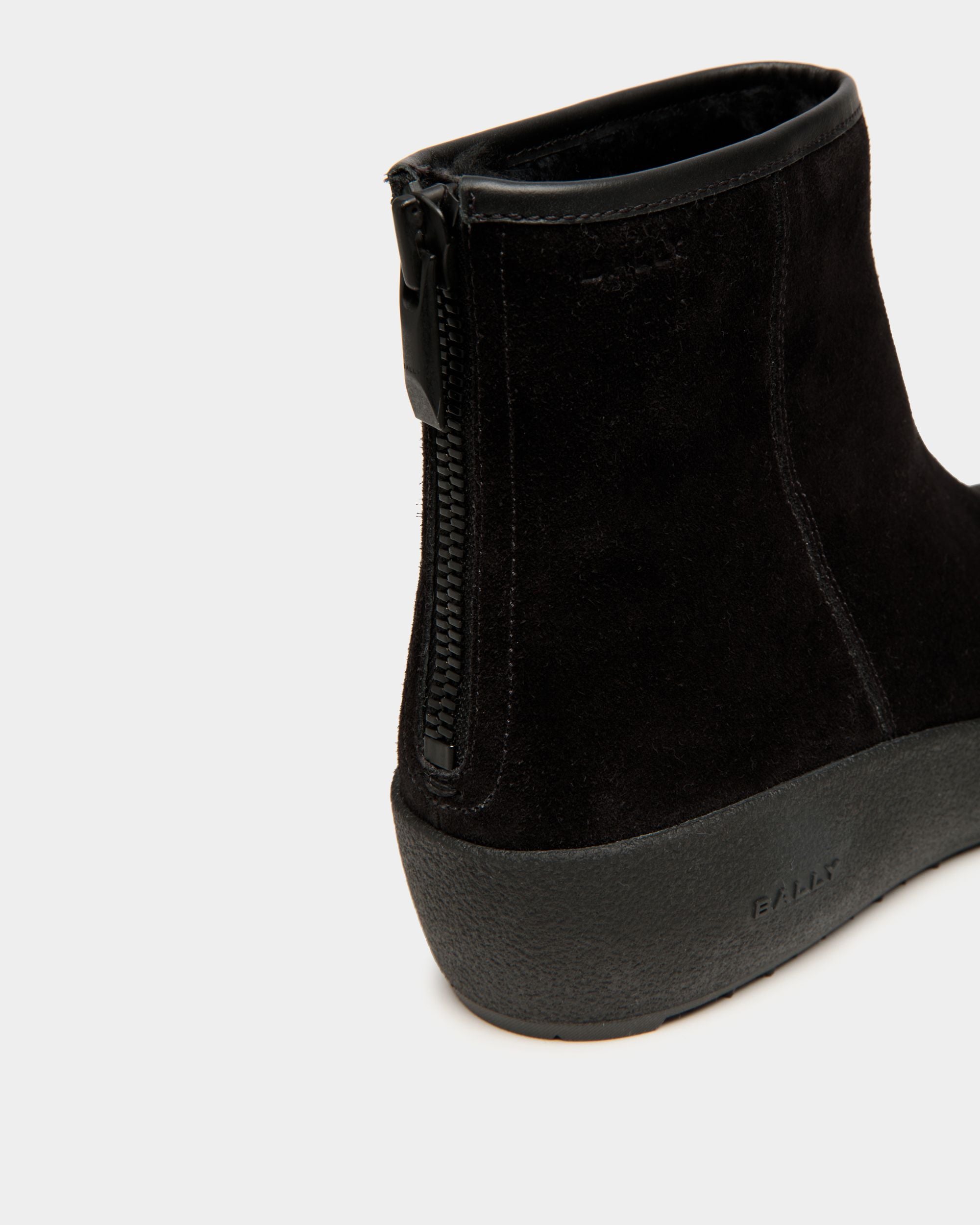 Bally Curling Bootie in Black Suede - Women's - Bally - 05