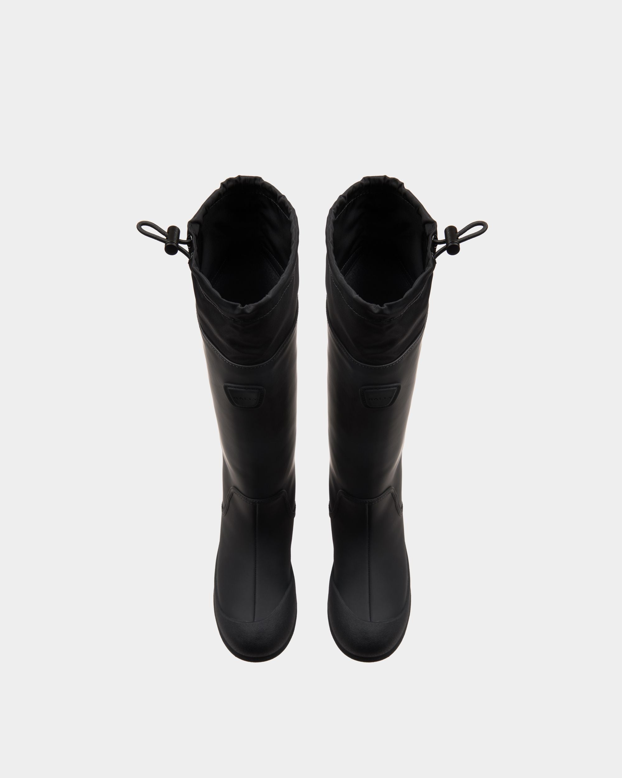 Frei Boot In Black Rubberized Leather - Women's - Bally - 04