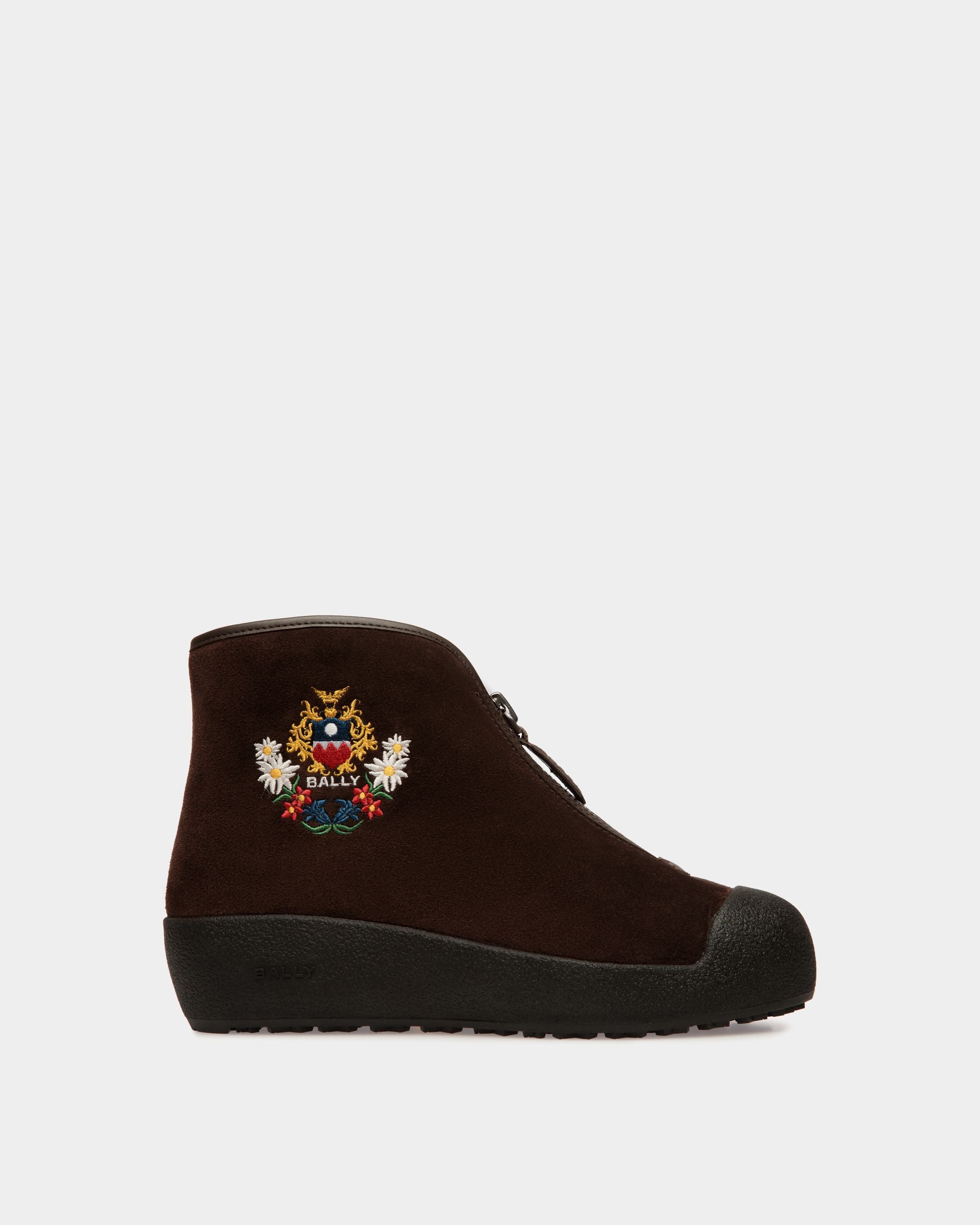 Winter Capsule Capsule Bootie in Brown Suede - Women's - Bally - 01