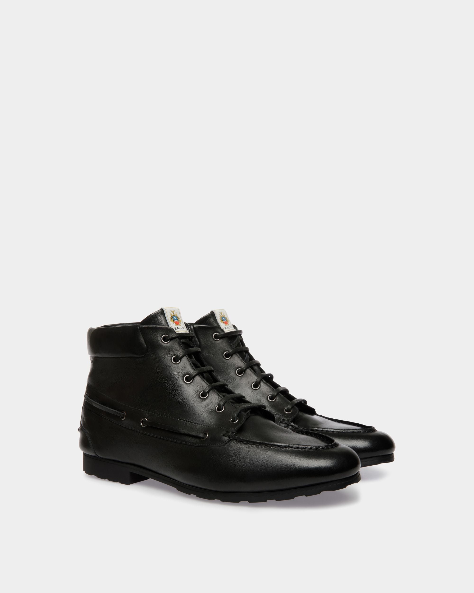 Plume Bootie In Black Leather - Women's - Bally - 03