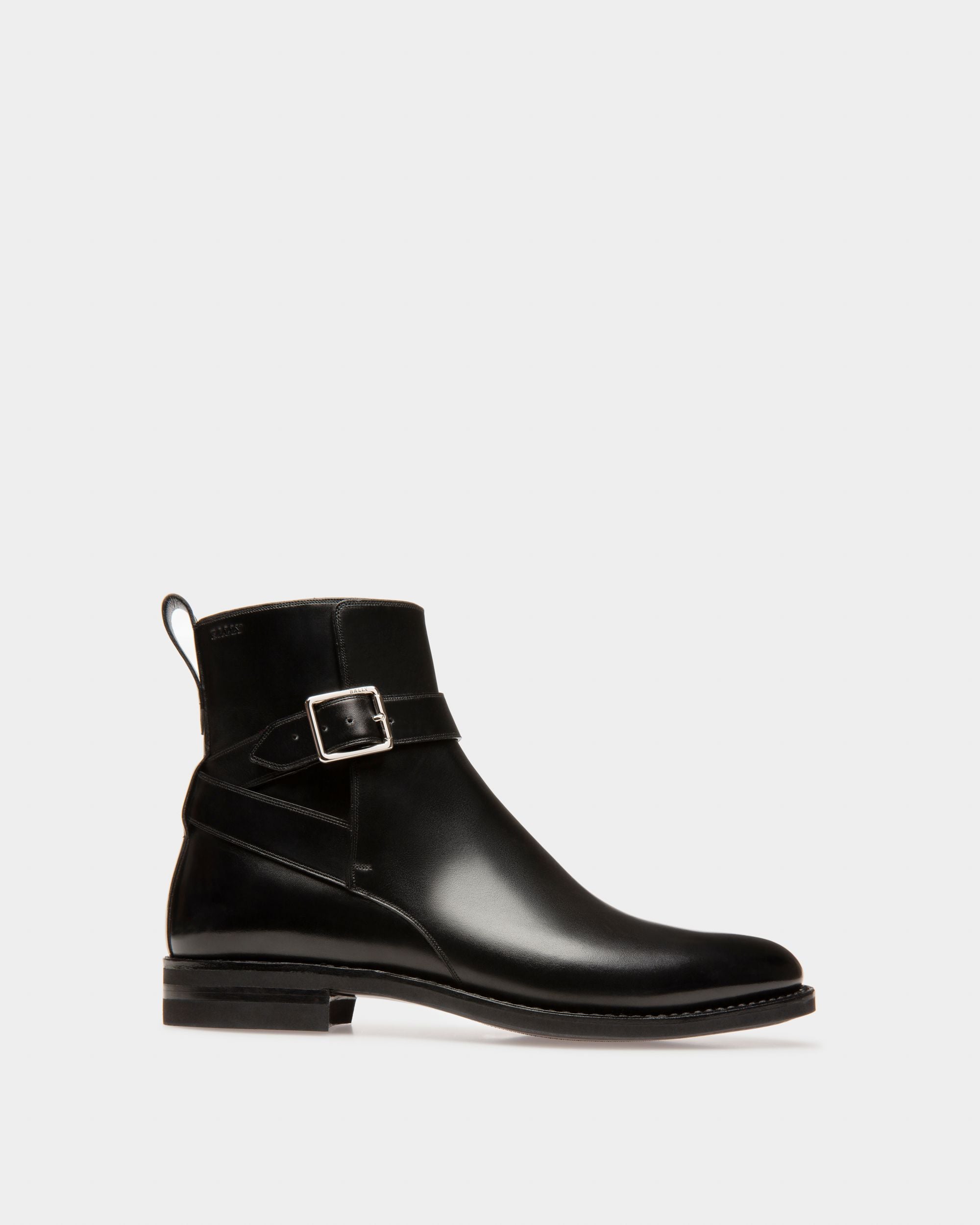 Filly Leather Booties In Black - Women's - Bally - 01