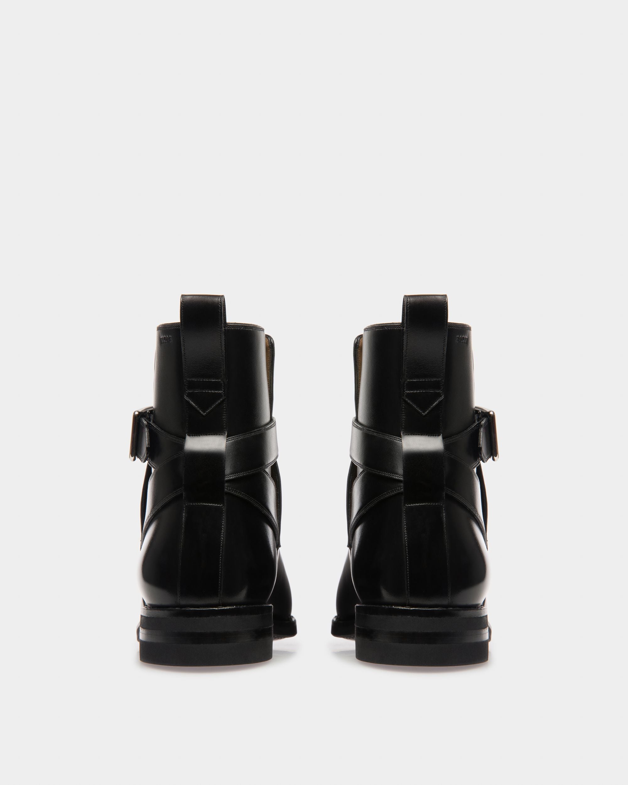 Filly Leather Booties In Black - Women's - Bally - 04