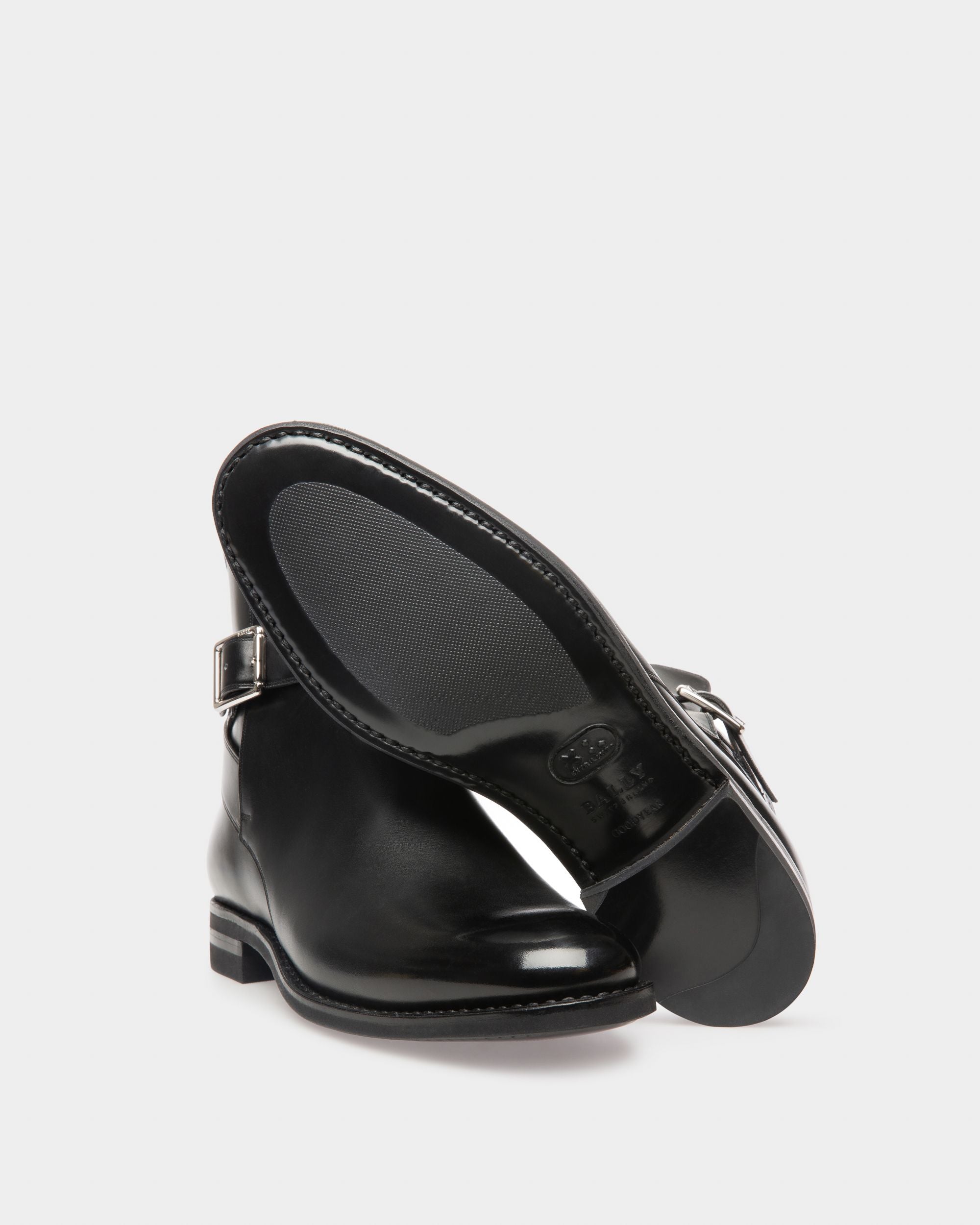 Filly Leather Booties In Black - Women's - Bally - 05