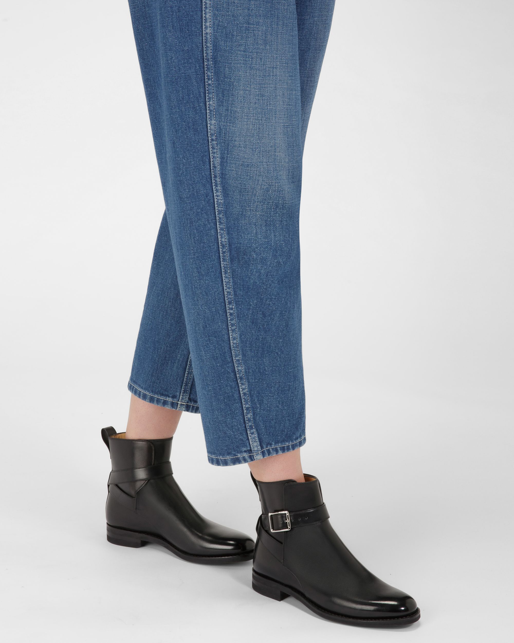 Filly Leather Booties In Black - Women's - Bally - 07