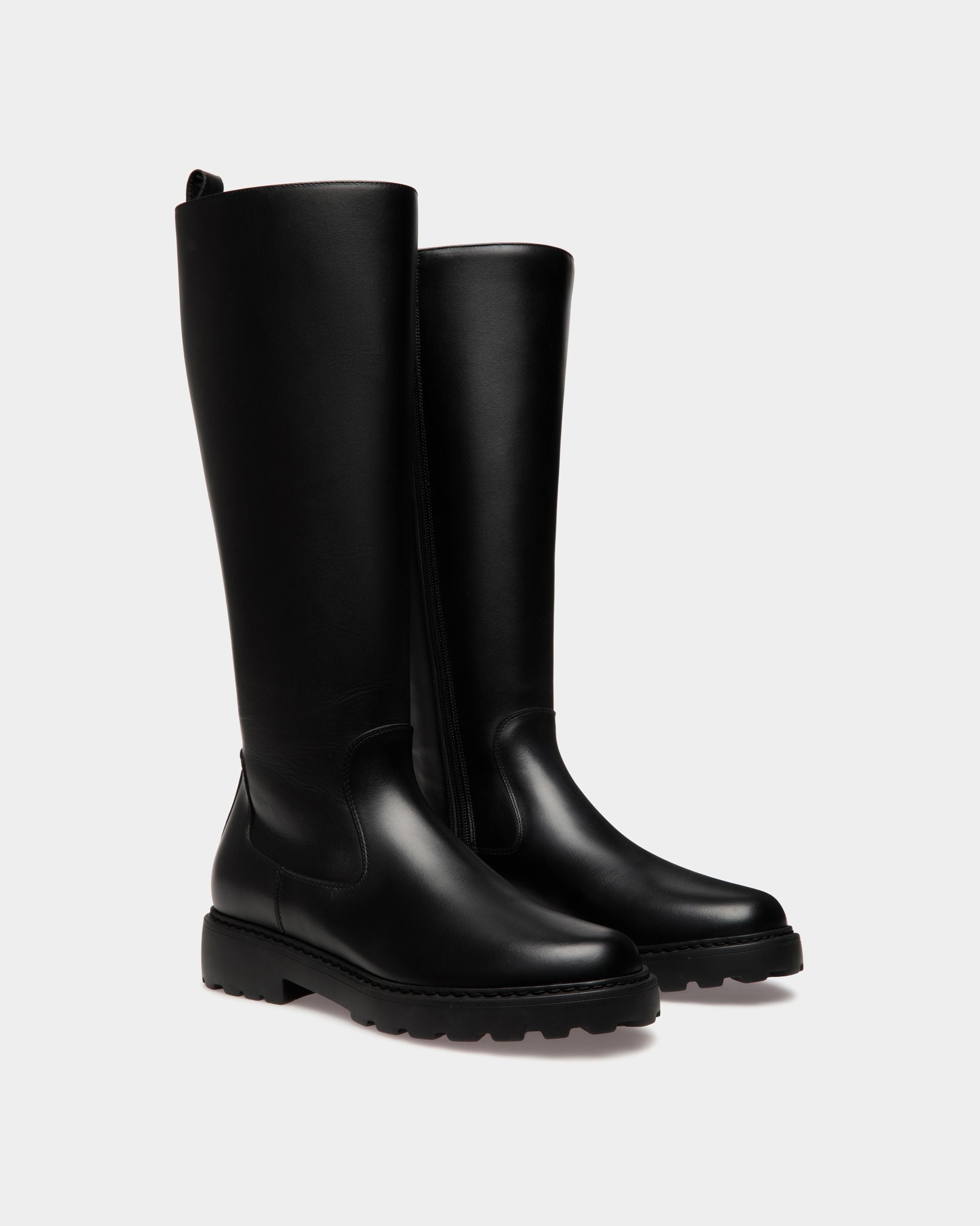 Gusto Boot in Black Leather - Women's - Bally - 02