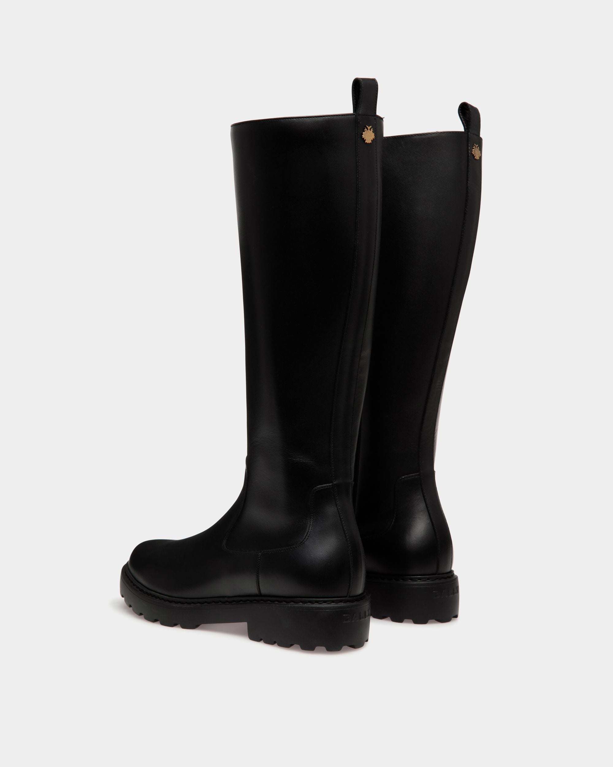 Gusto Long Boot In Black Bovine - Women's - Bally - 03