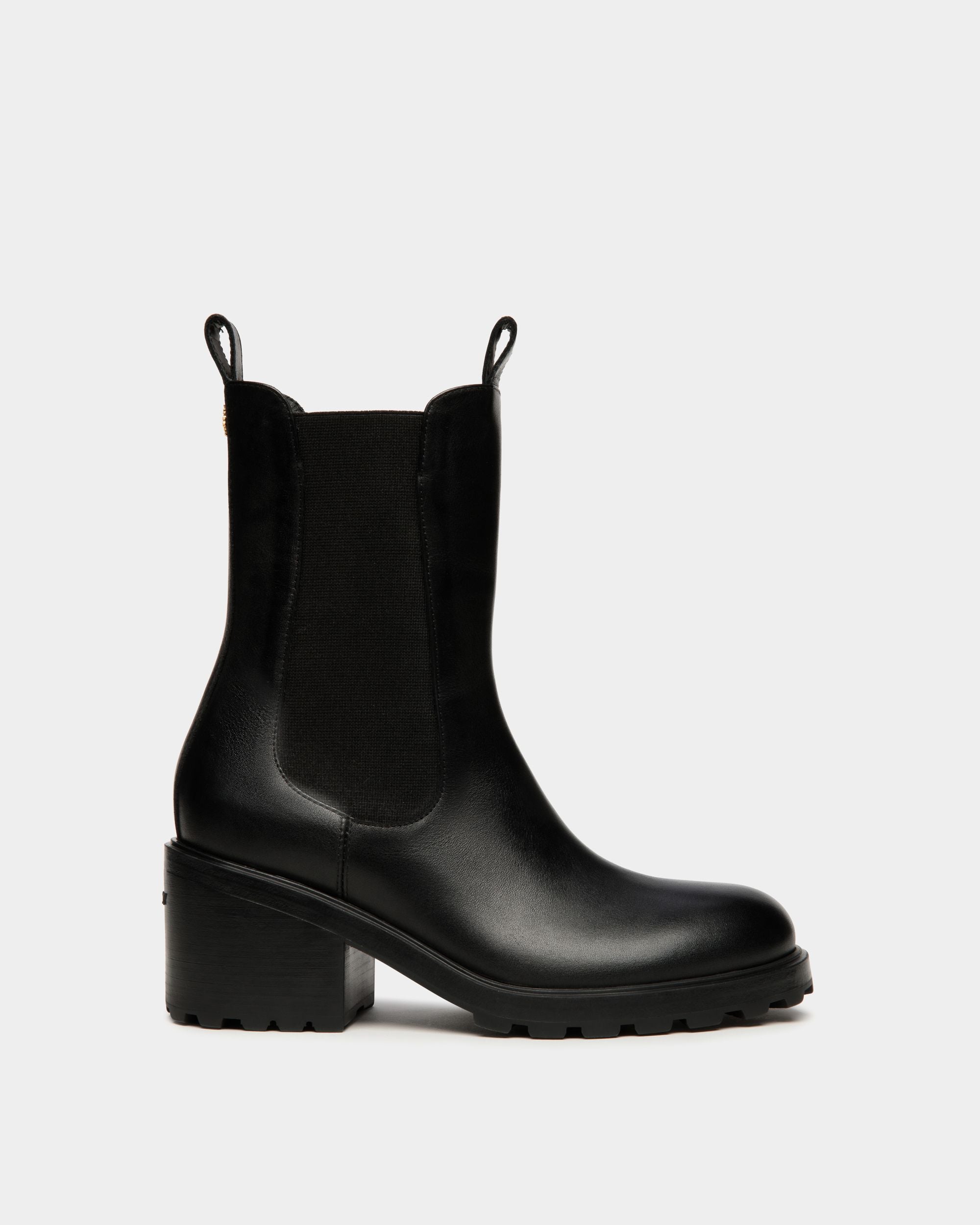 Gusto Bootie in Black Leather - Women's - Bally - 01