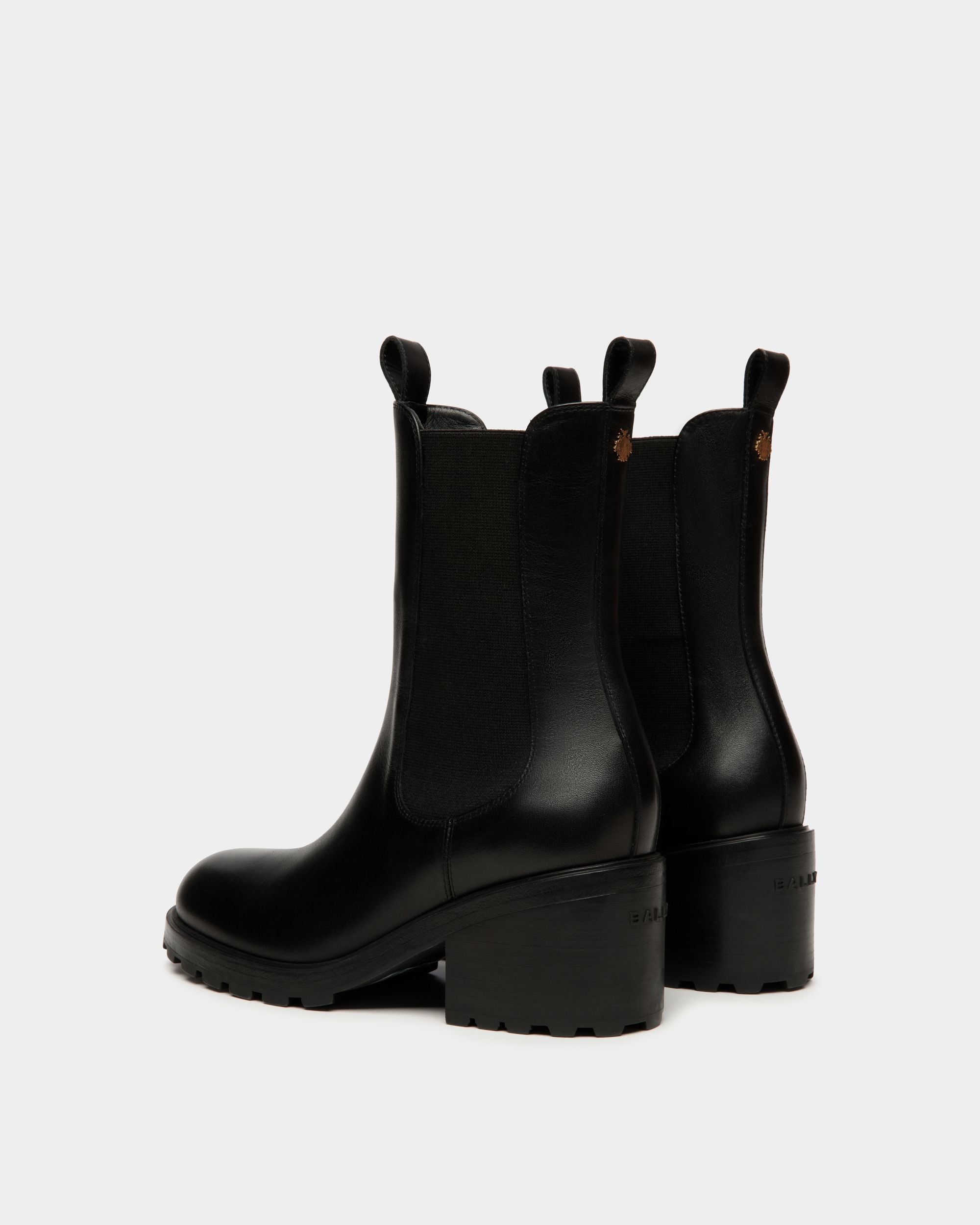 Gusto Bootie in Black Leather - Women's - Bally - 03