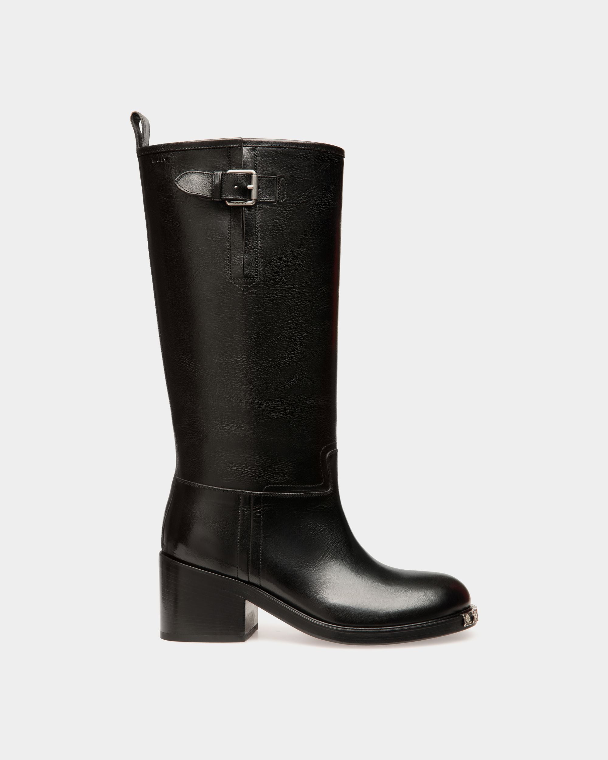 Peggy Boot In Black Leather - Women's - Bally - 01