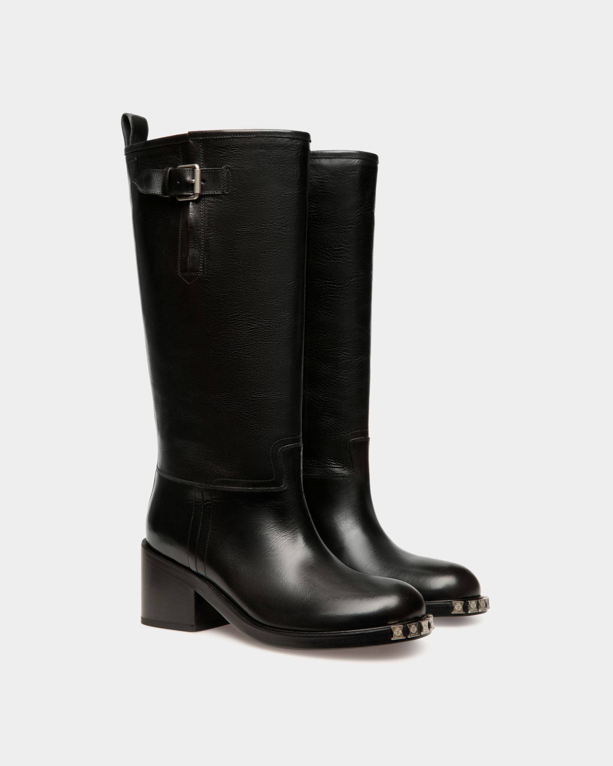 Peggy Boot In Black Leather - Women's - Bally - 03