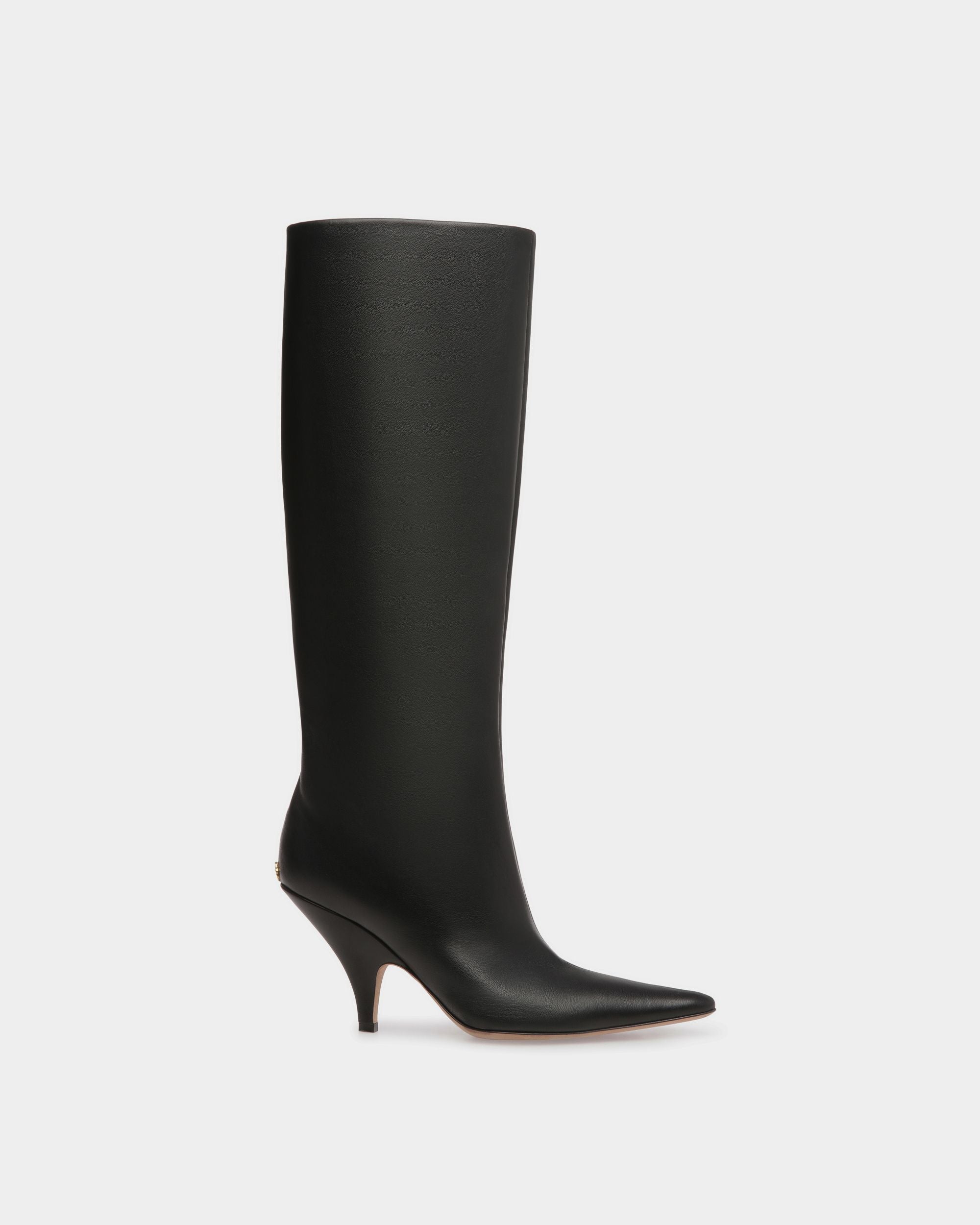 Katy Long Boots In Black Leather - Women's - Bally - 01