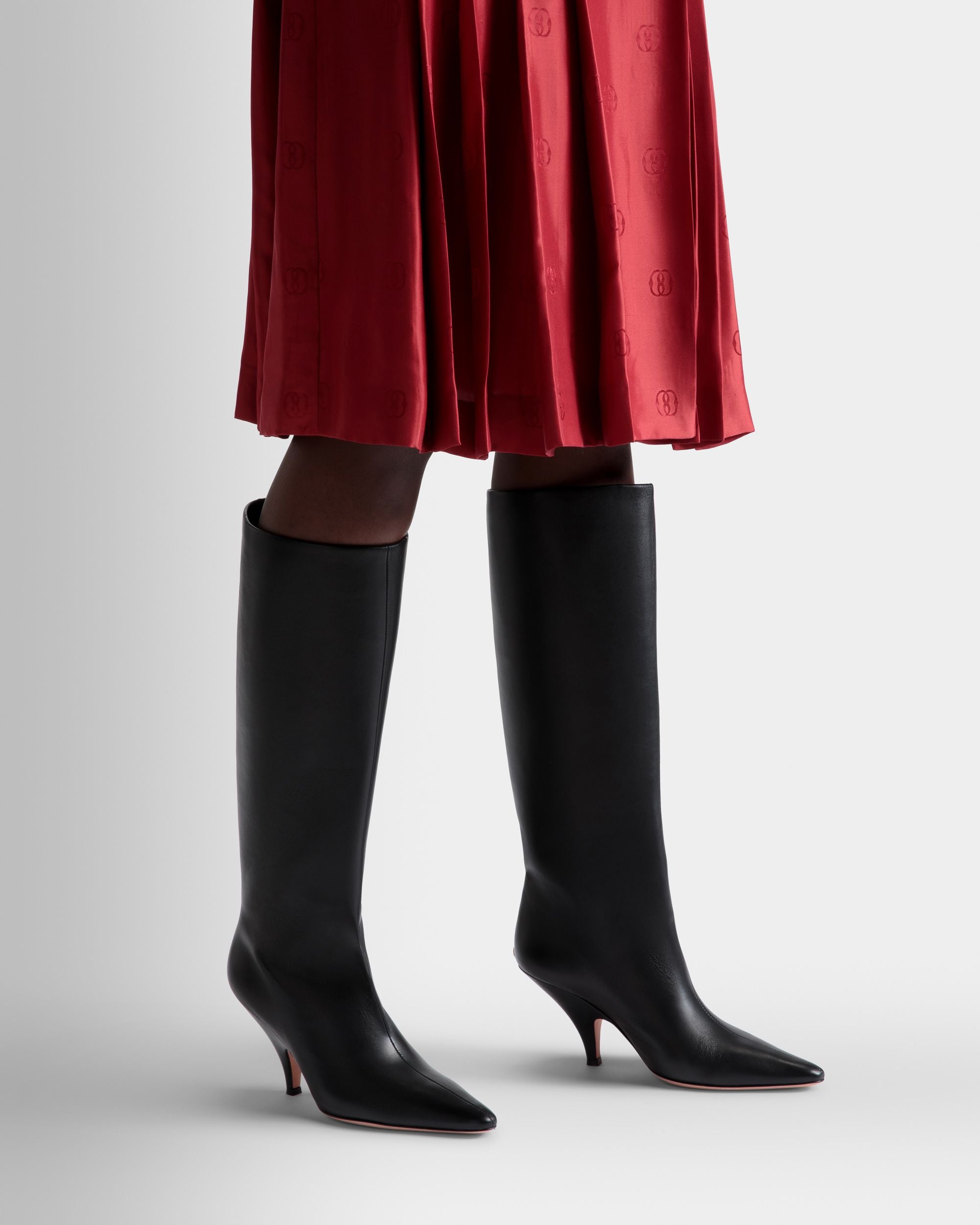 Katy Long Boots In Black Leather - Women's - Bally - 02