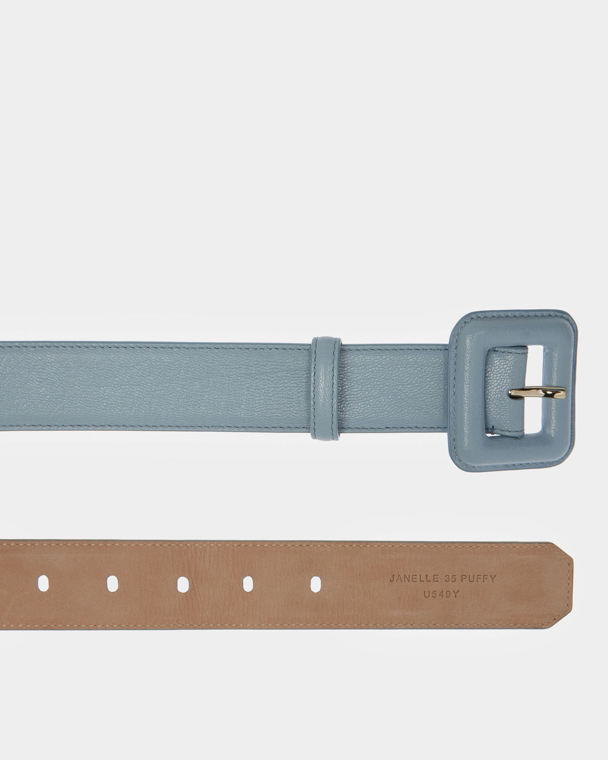 Janelle Leather Belt In Light Blue - Women's - Bally - 02