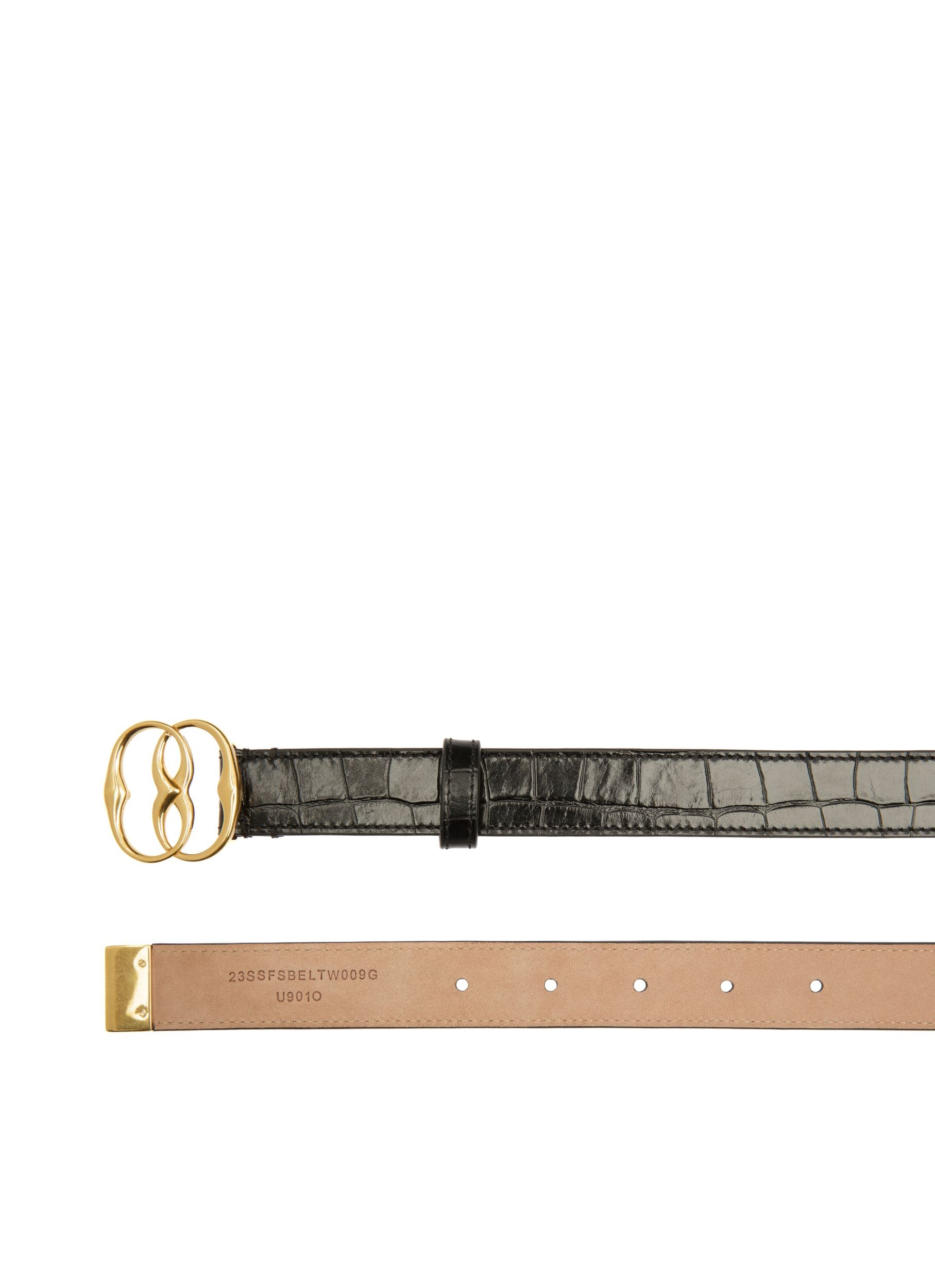 Emblem Crocodile Embossed 25mm Belt - Women's - Bally - 02