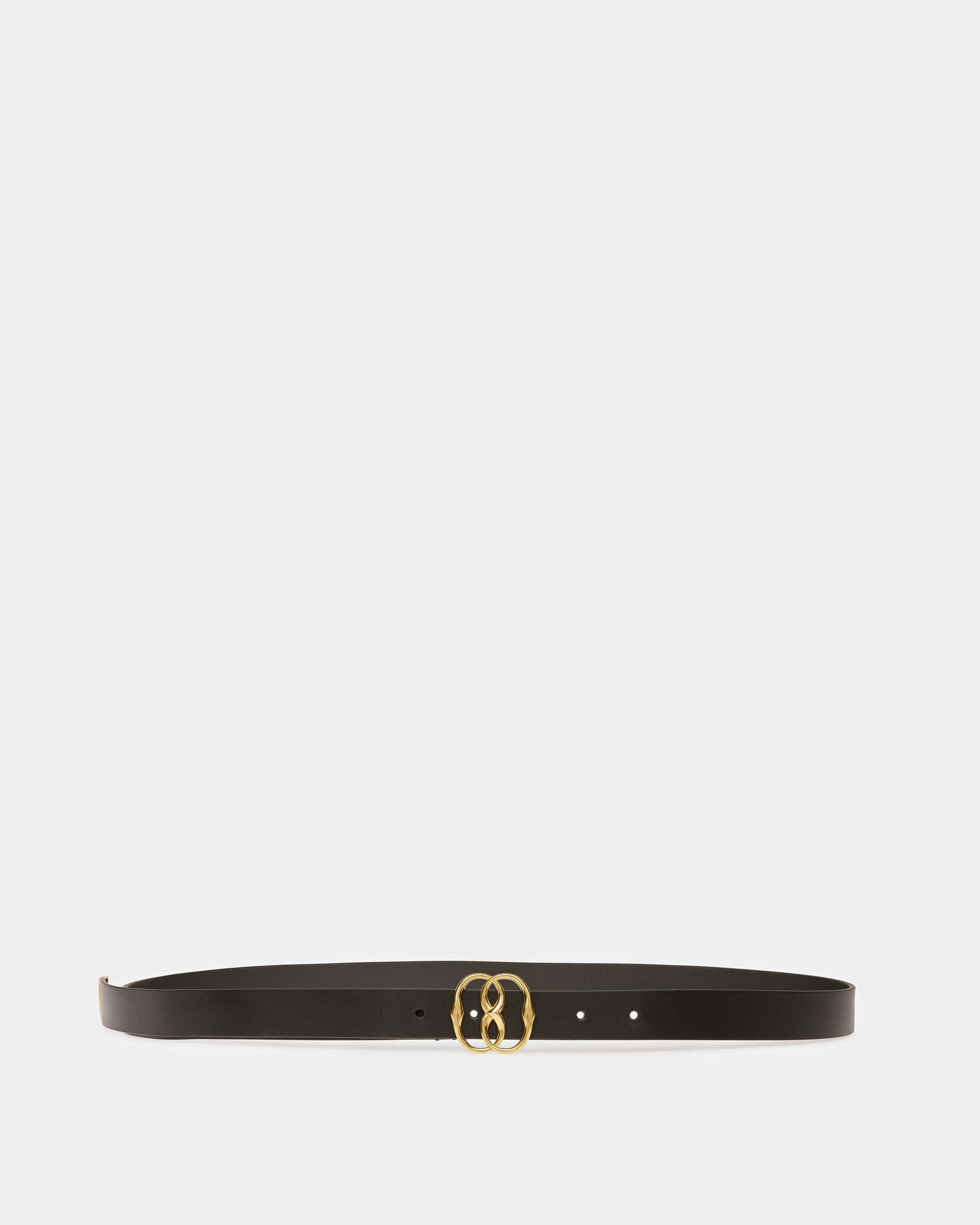 Emblem Leather 25mm Belt - Women's - Bally - 01