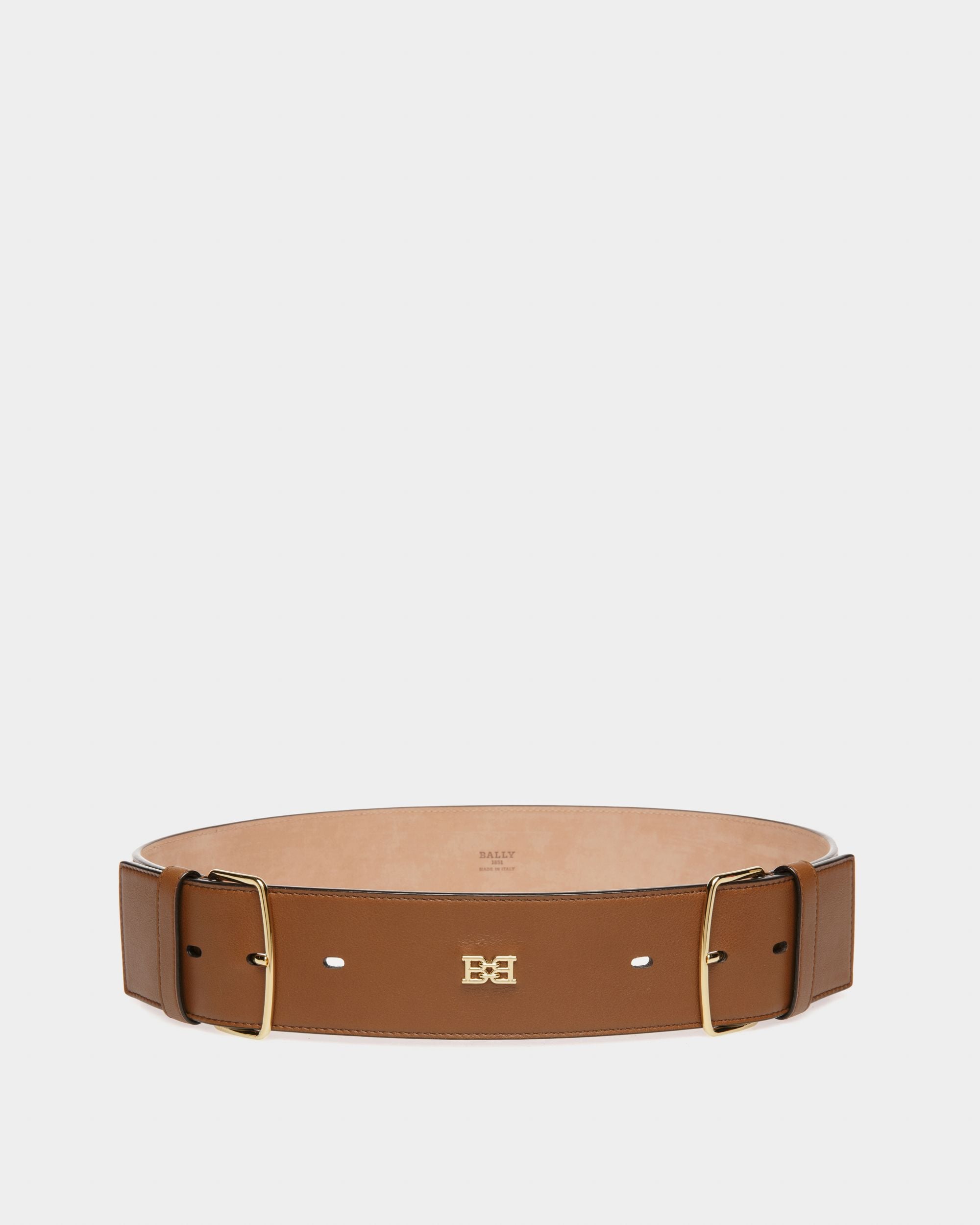 Bonee Leather 55mm Belt In Brown - Women's - Bally - 01