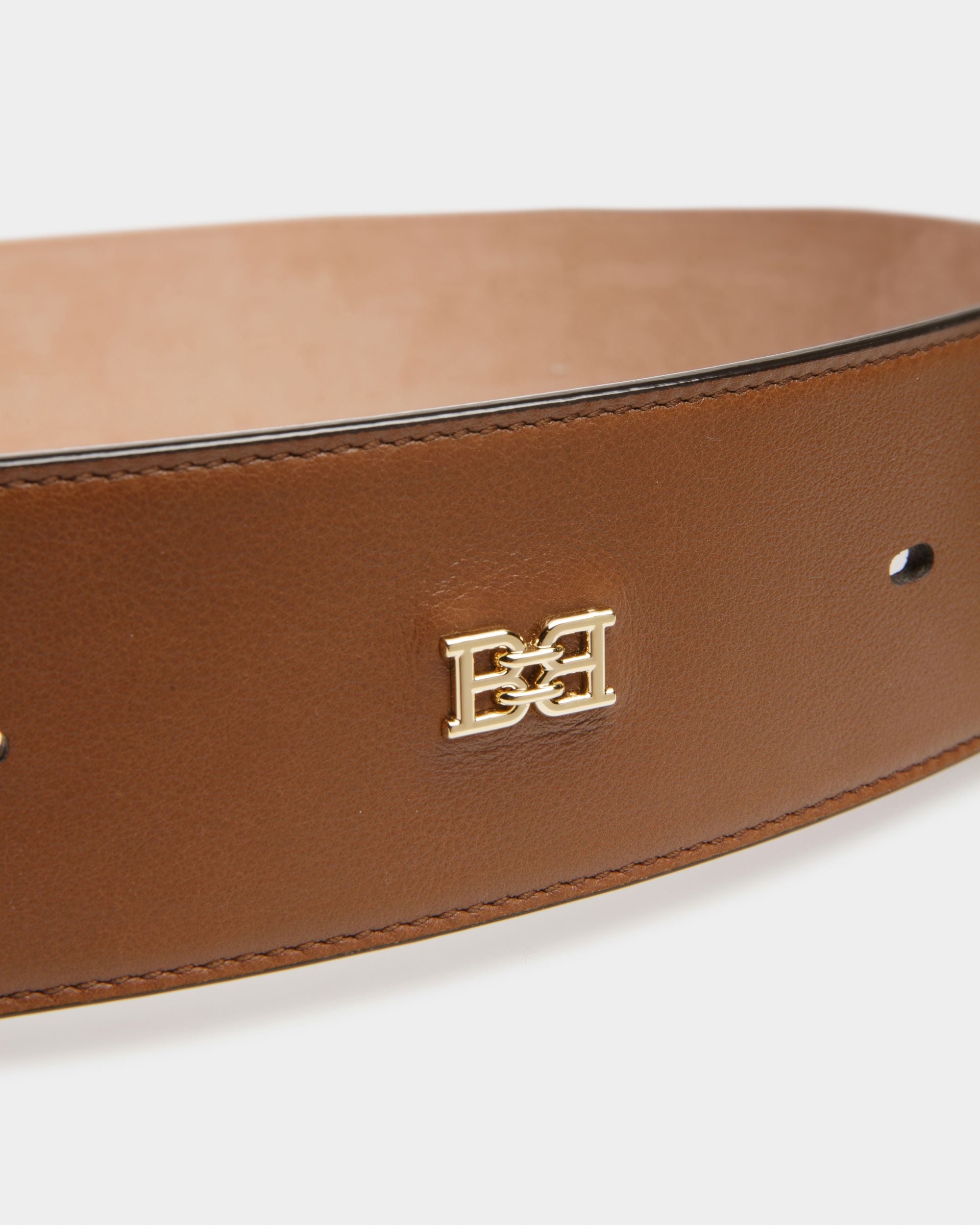 Bonee Leather 55mm Belt In Brown - Women's - Bally - 02