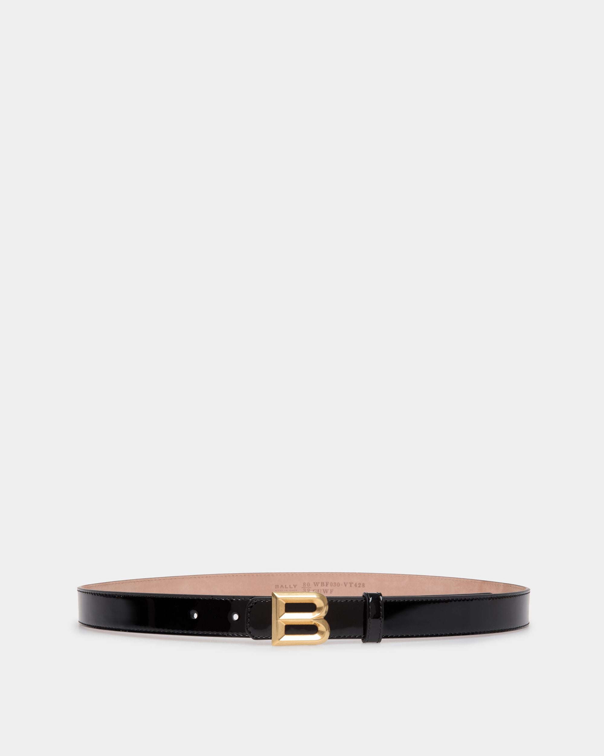 B Bold 25mm Belt In Black Leather - Women's - Bally - 01