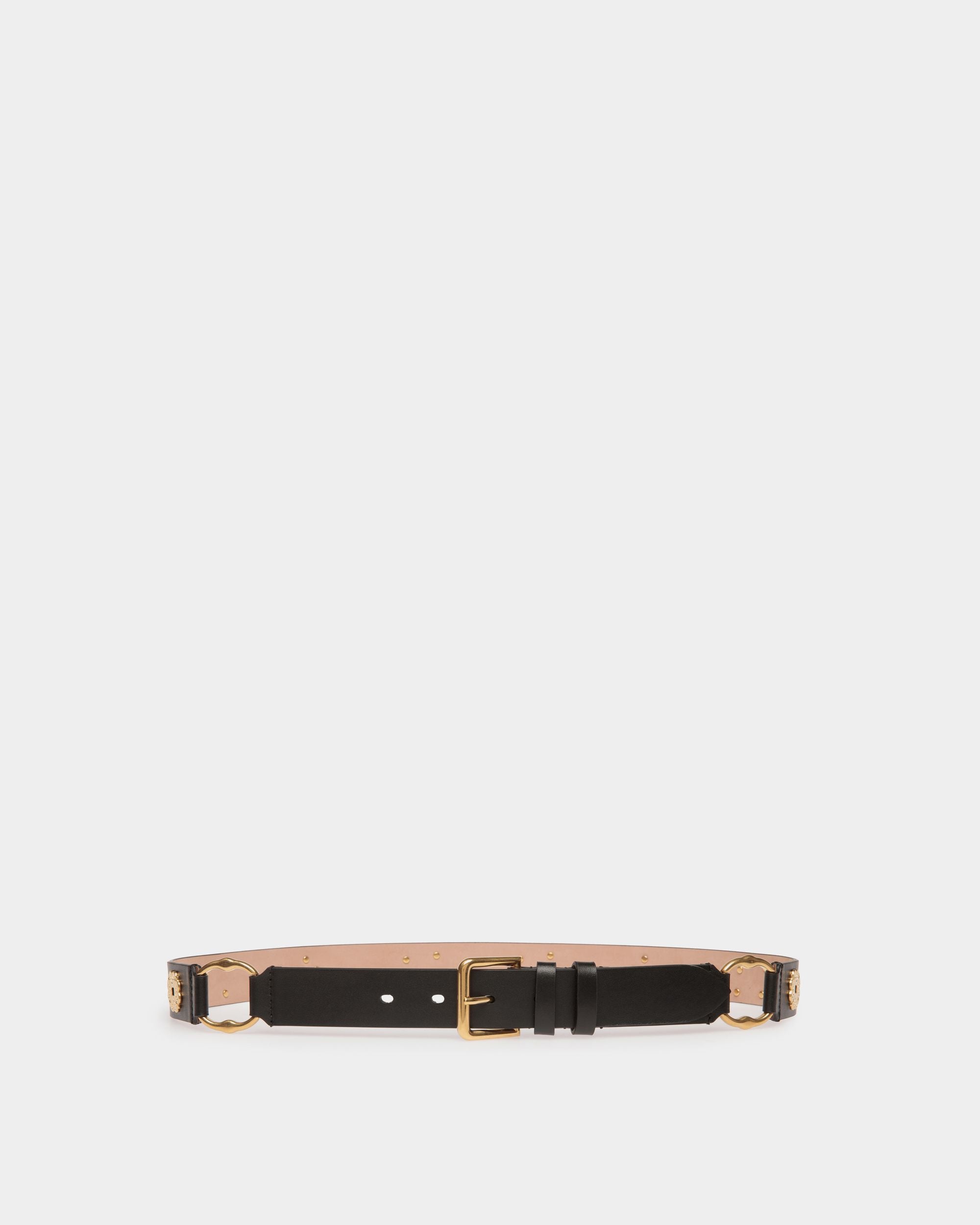 Arkle 85 cm Belt in Black Leather - Women's - Bally - 01