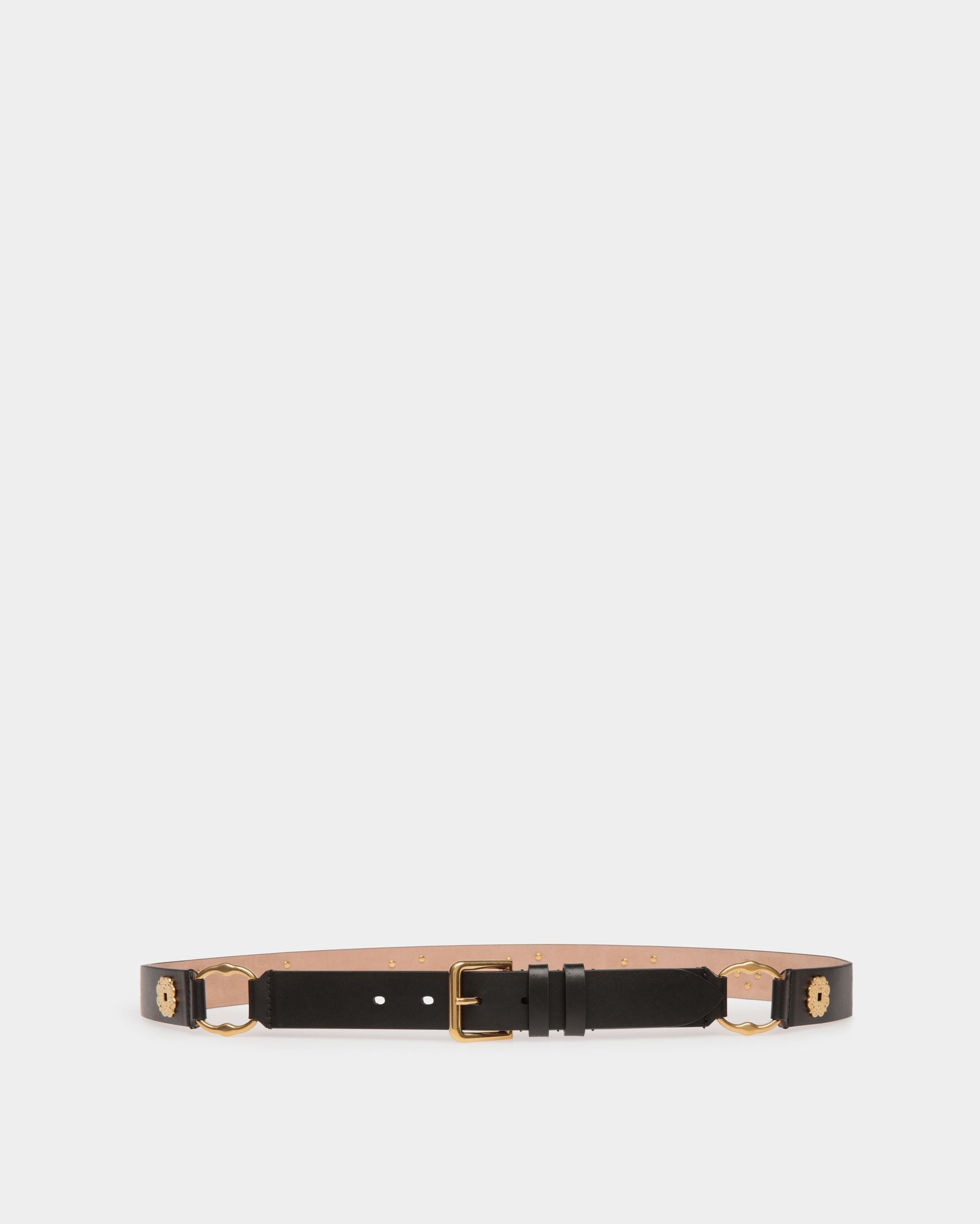 Arkle 95 cm Belt in Black Leather - Women's - Bally - 01