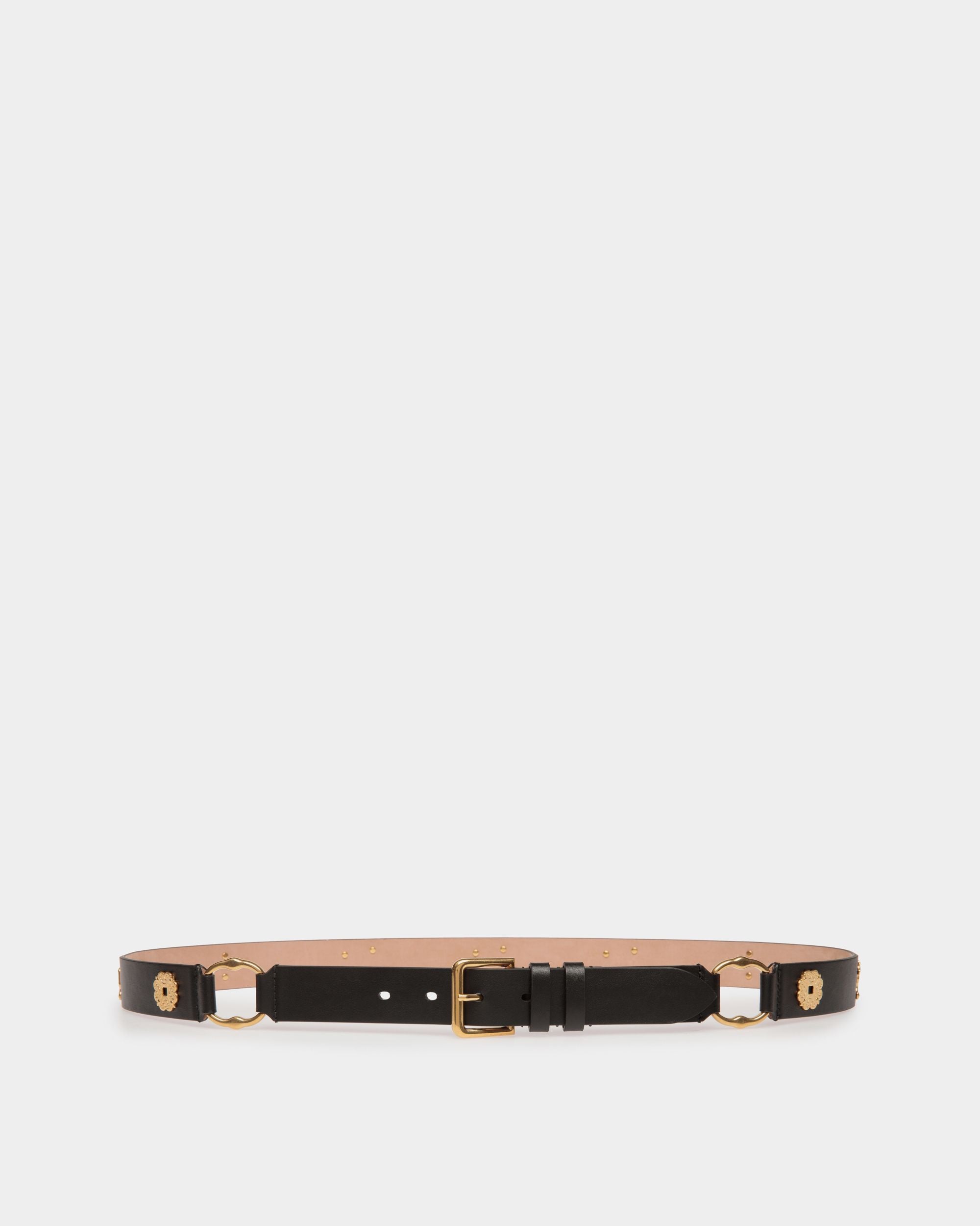 Arkle 105 cm Belt in Black Leather - Women's - Bally - 01