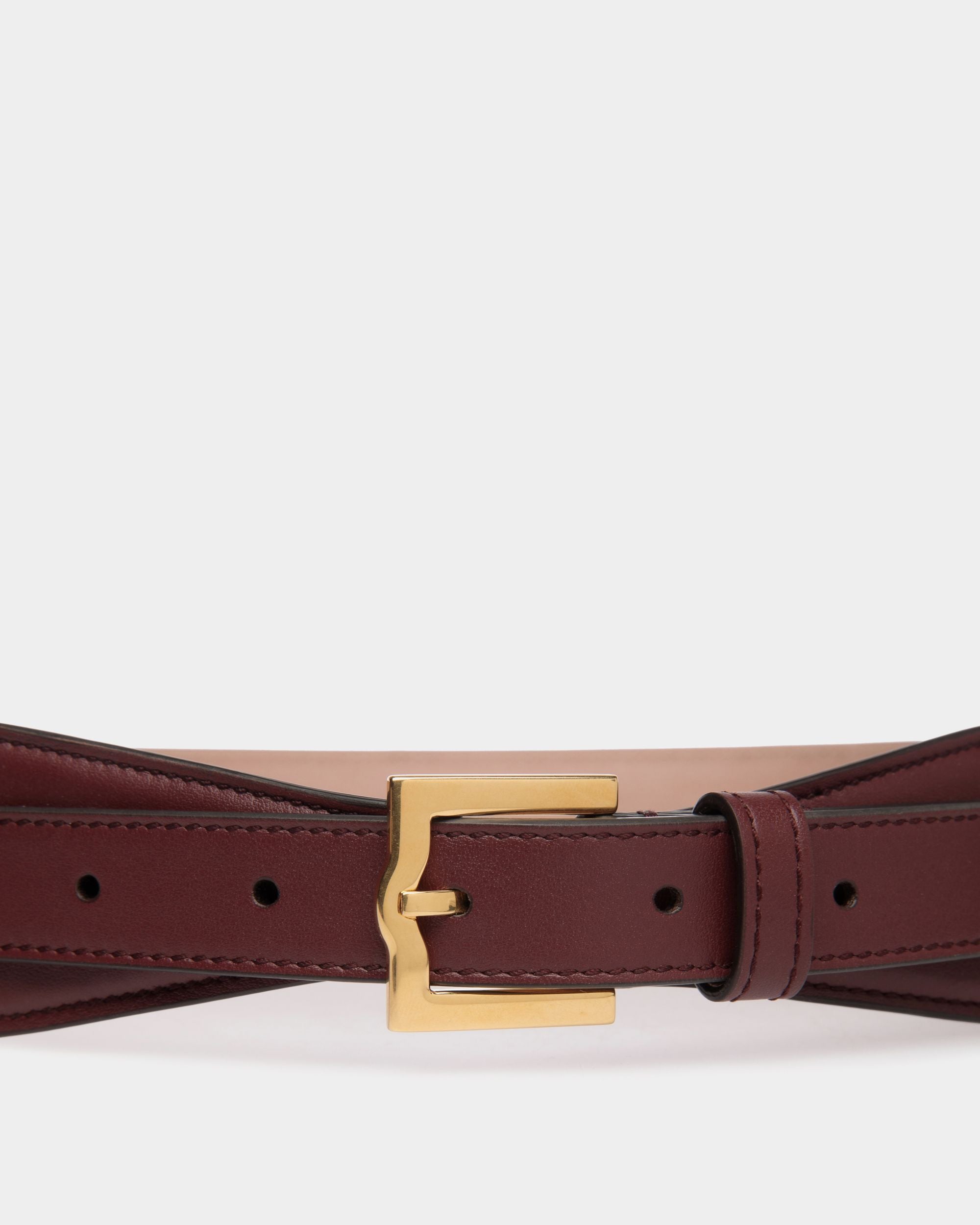 Emblem 45mm Belt in Andorra Leather - Women's - Bally - 03